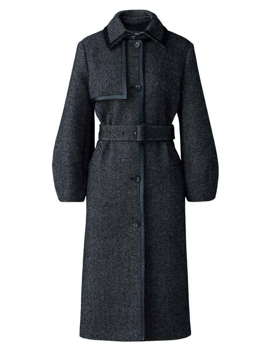 Mackage＊SABREEN Long trench coat＊トレンチコート MACKAGE SABREEN Long trench coat with shearling trim