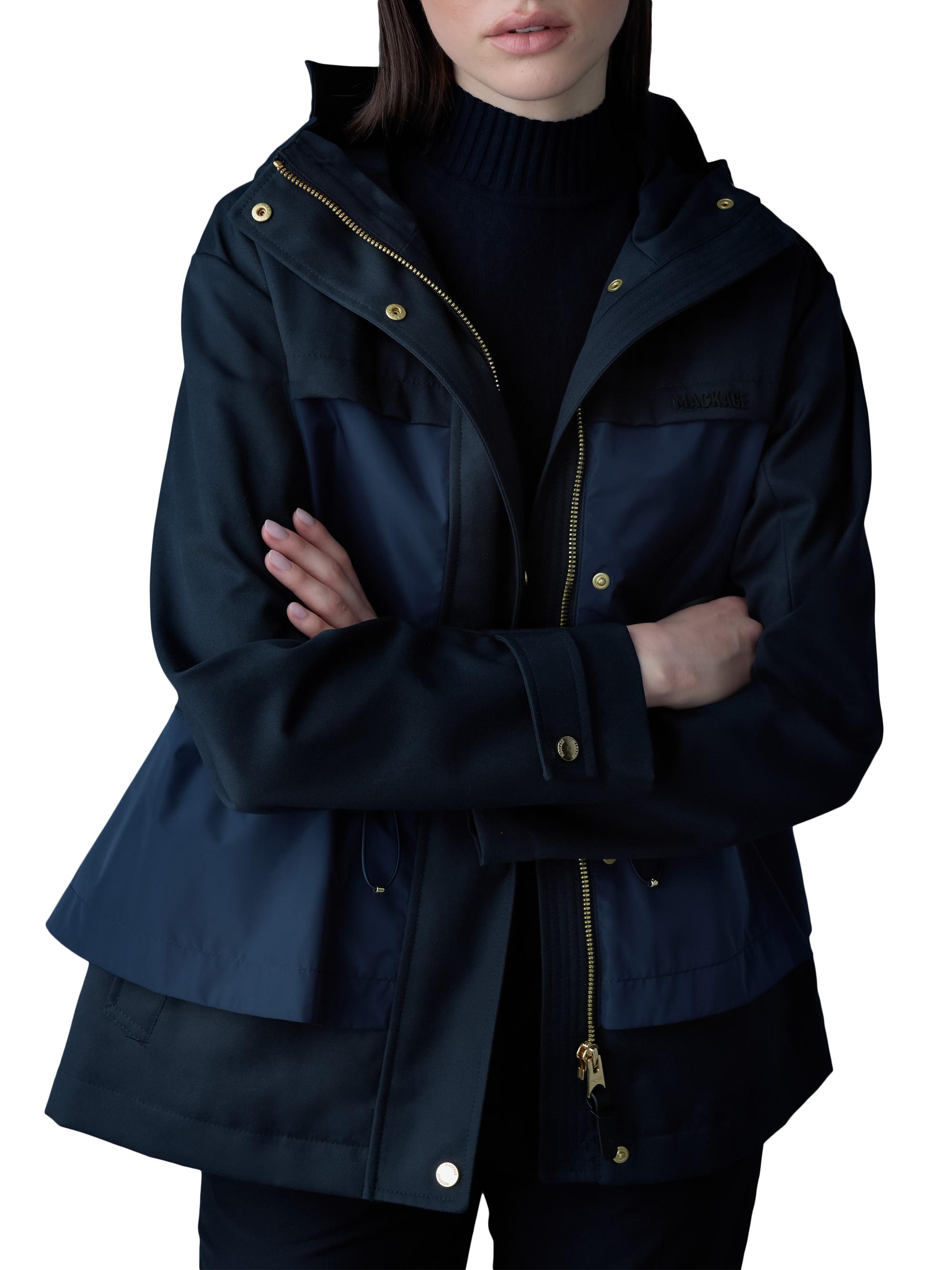 Mackage Kaori Peplum Hybrid Rain Jacket | Saks Fifth Avenue