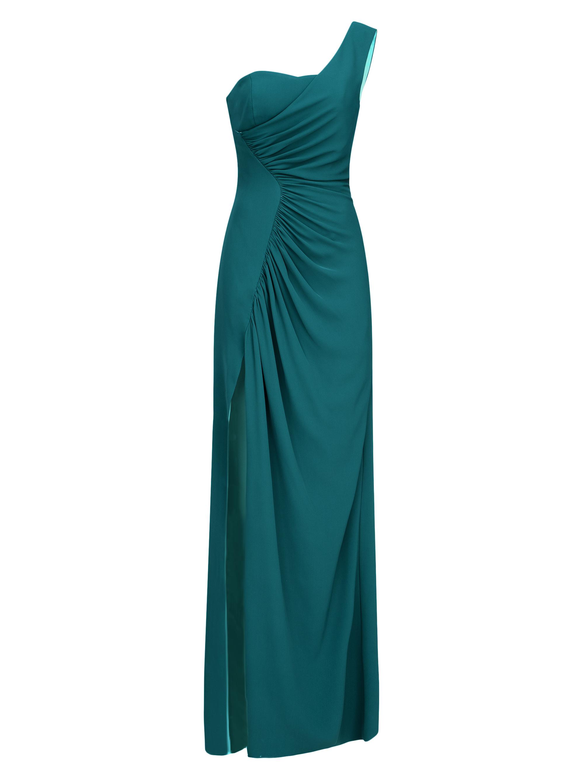 Halston Women's Verdianna One-Shoulder Gown - Lowden Green