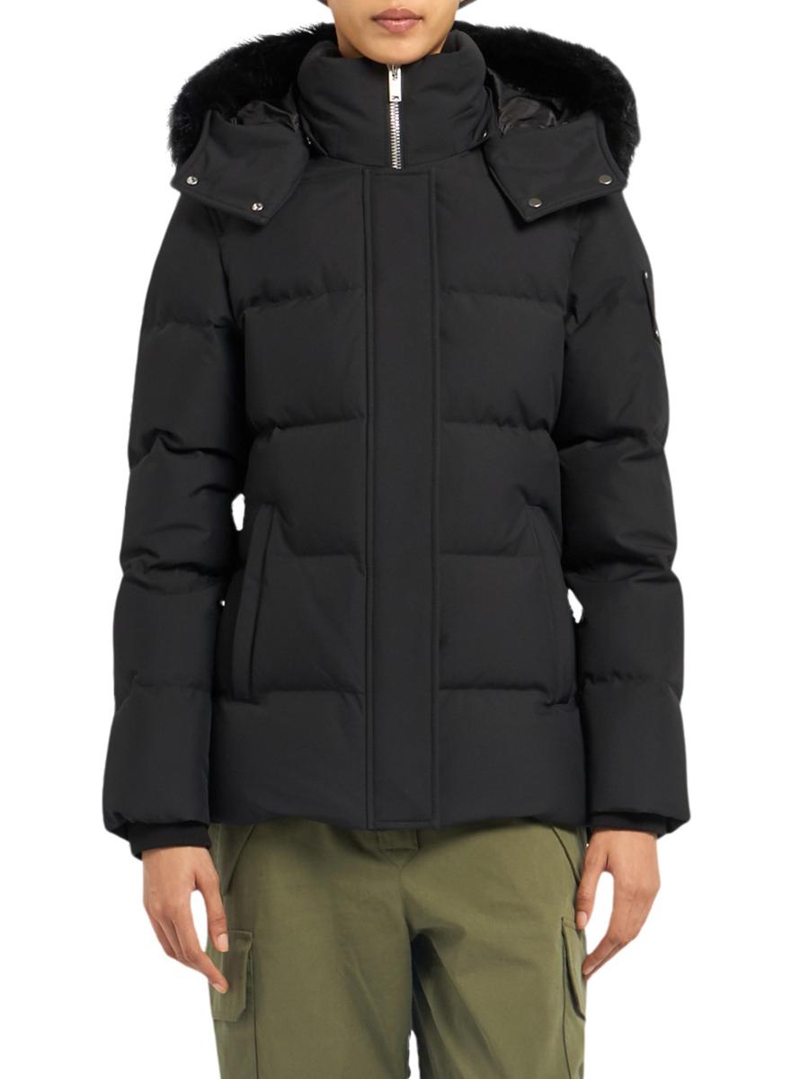 Moose Knuckles Short Down Jacket In Black