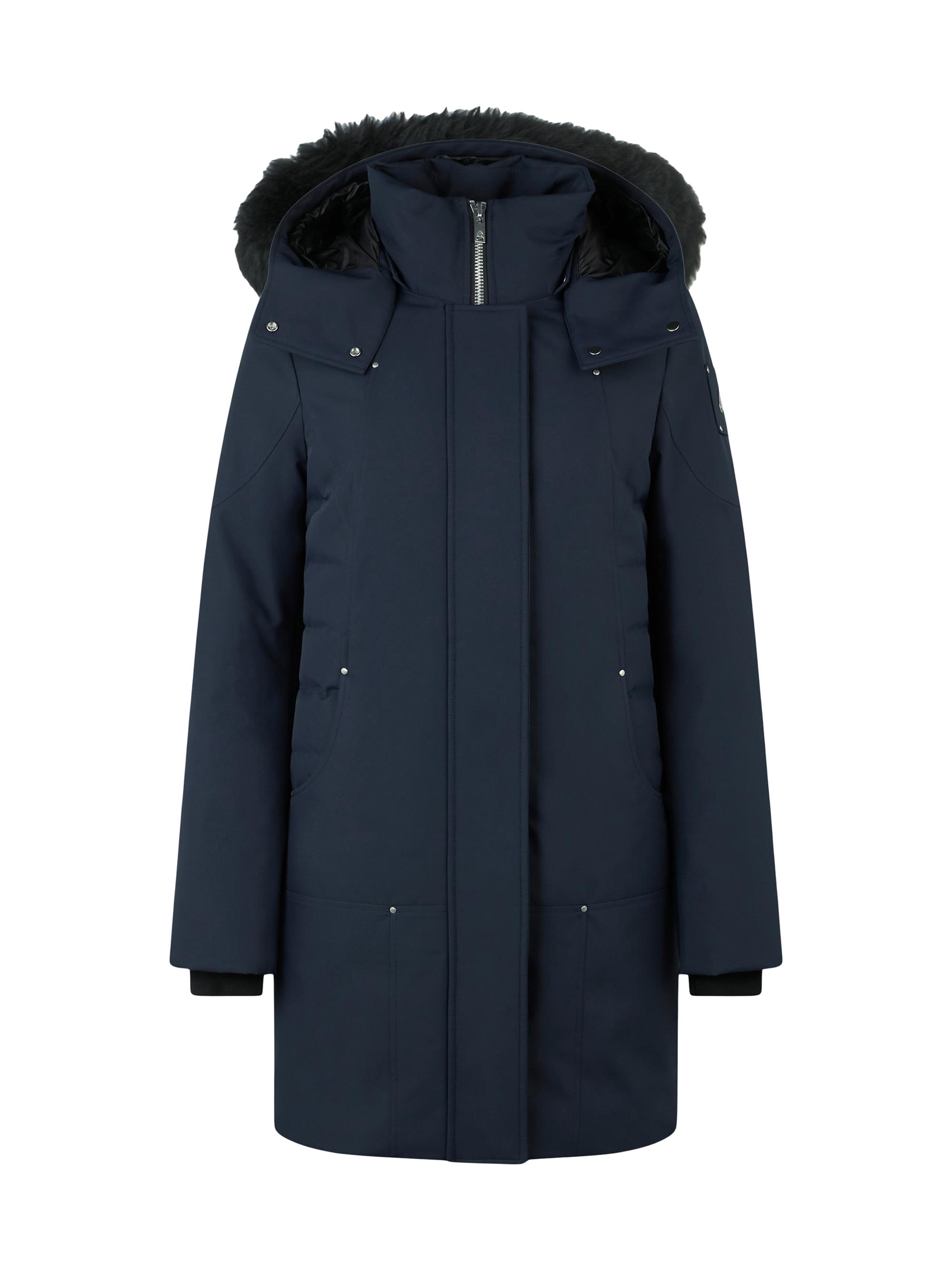 Moose Knuckles Women's Cloud Logo Hooded Parka - Navy Black