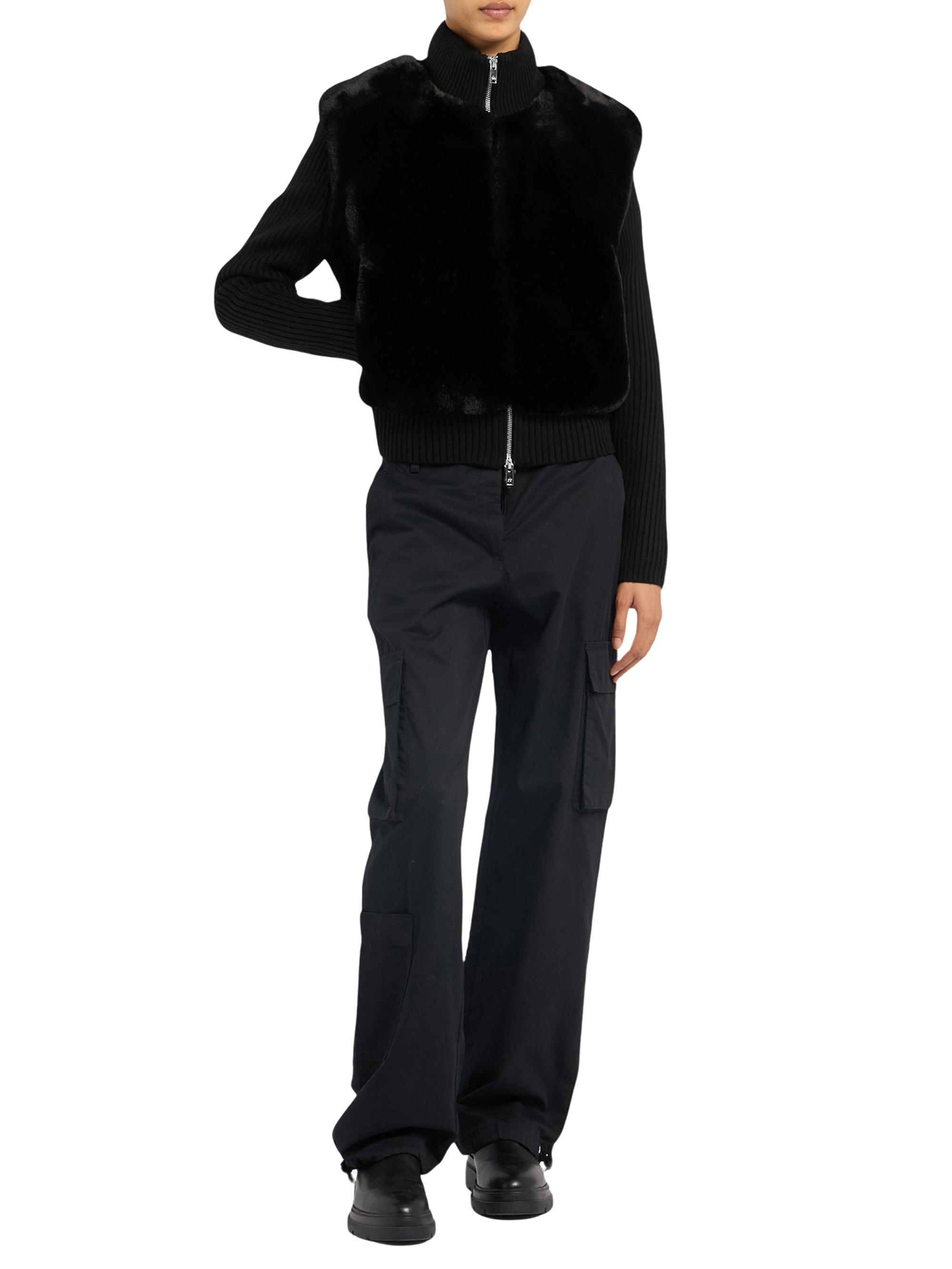 Moose Knuckles Dua Bunny Faux Fur Zip Sweater | Saks Fifth Avenue