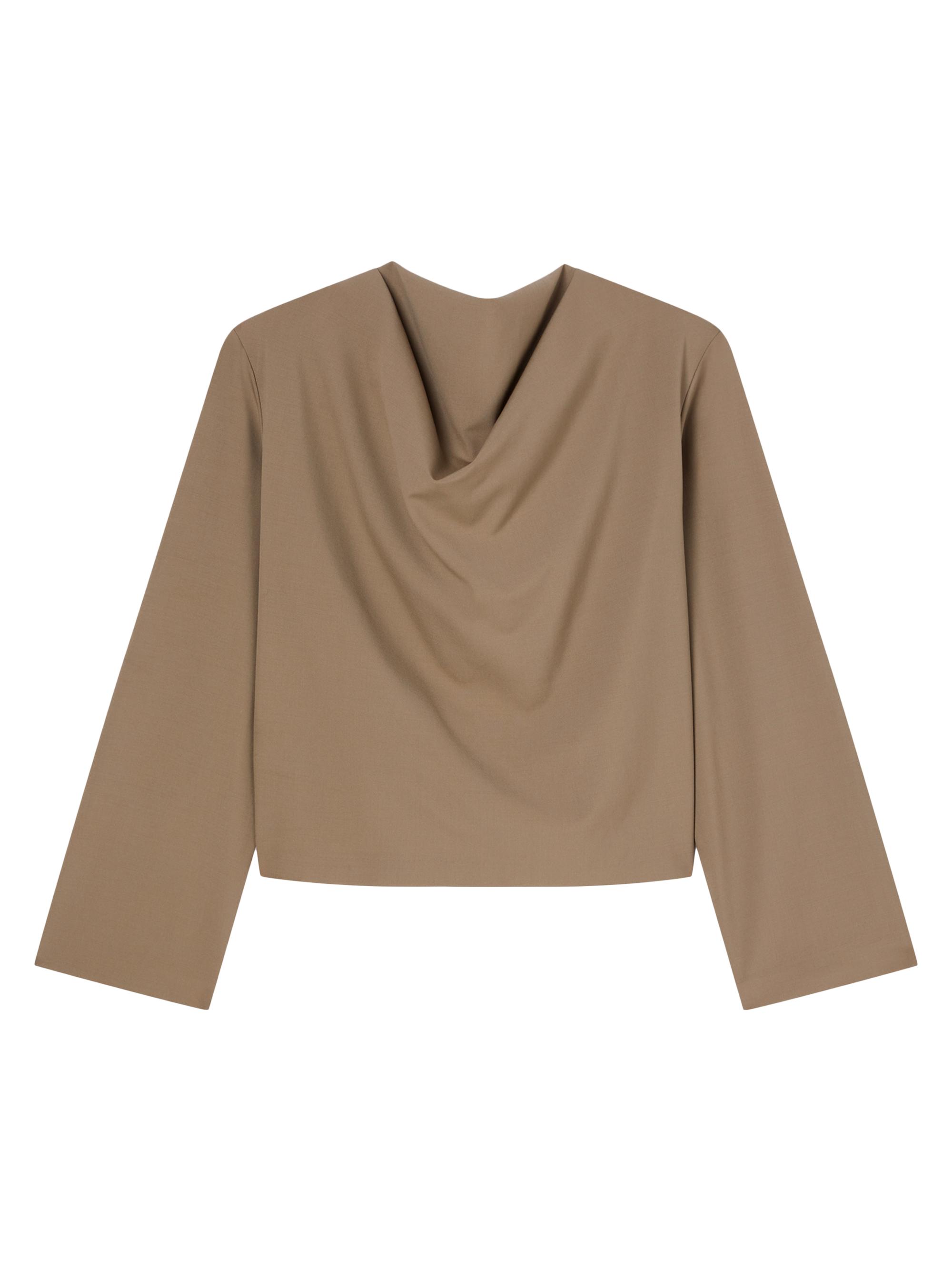 Róhe Women's Draped Wool Top - Khaki