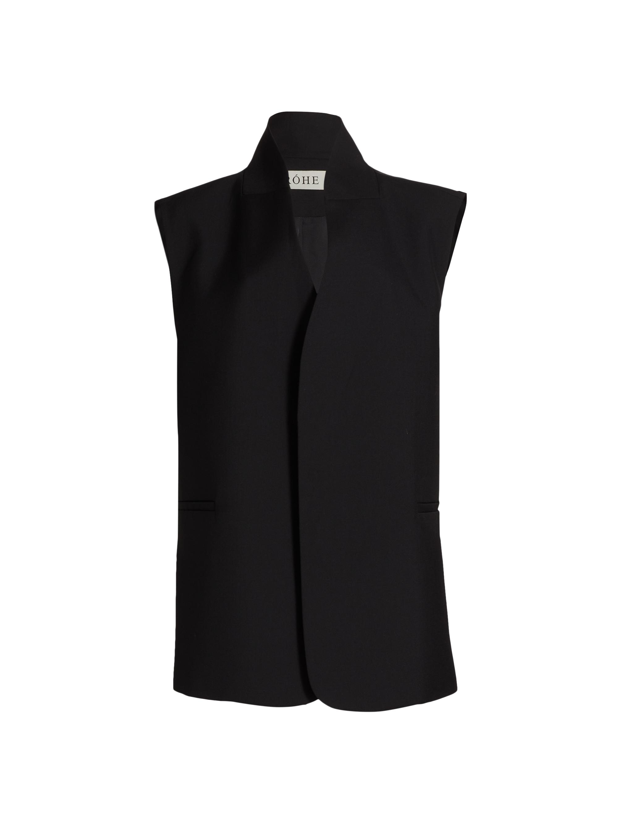 Róhe Women's Sleeveless Wool-Blend Jacket - Black