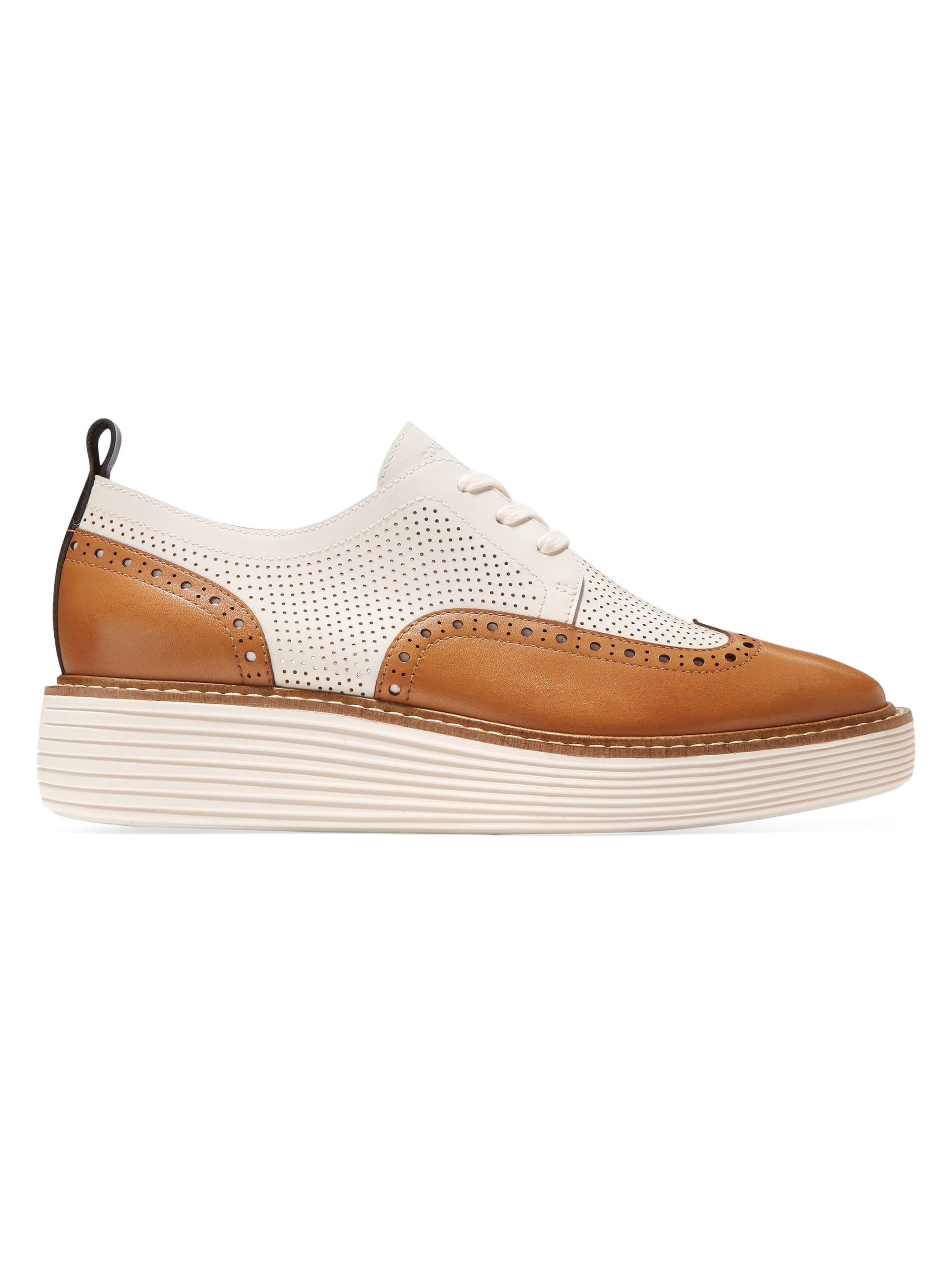 Cole Haan Women's OriginalGrand Leather Platform Oxfords - Pecan