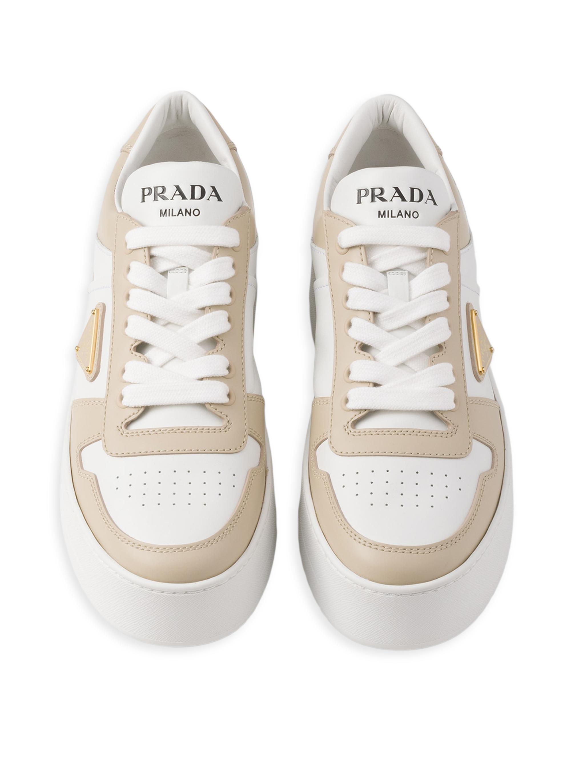 Prada Downtown Bold Leather Sneakers | Saks Fifth Avenue