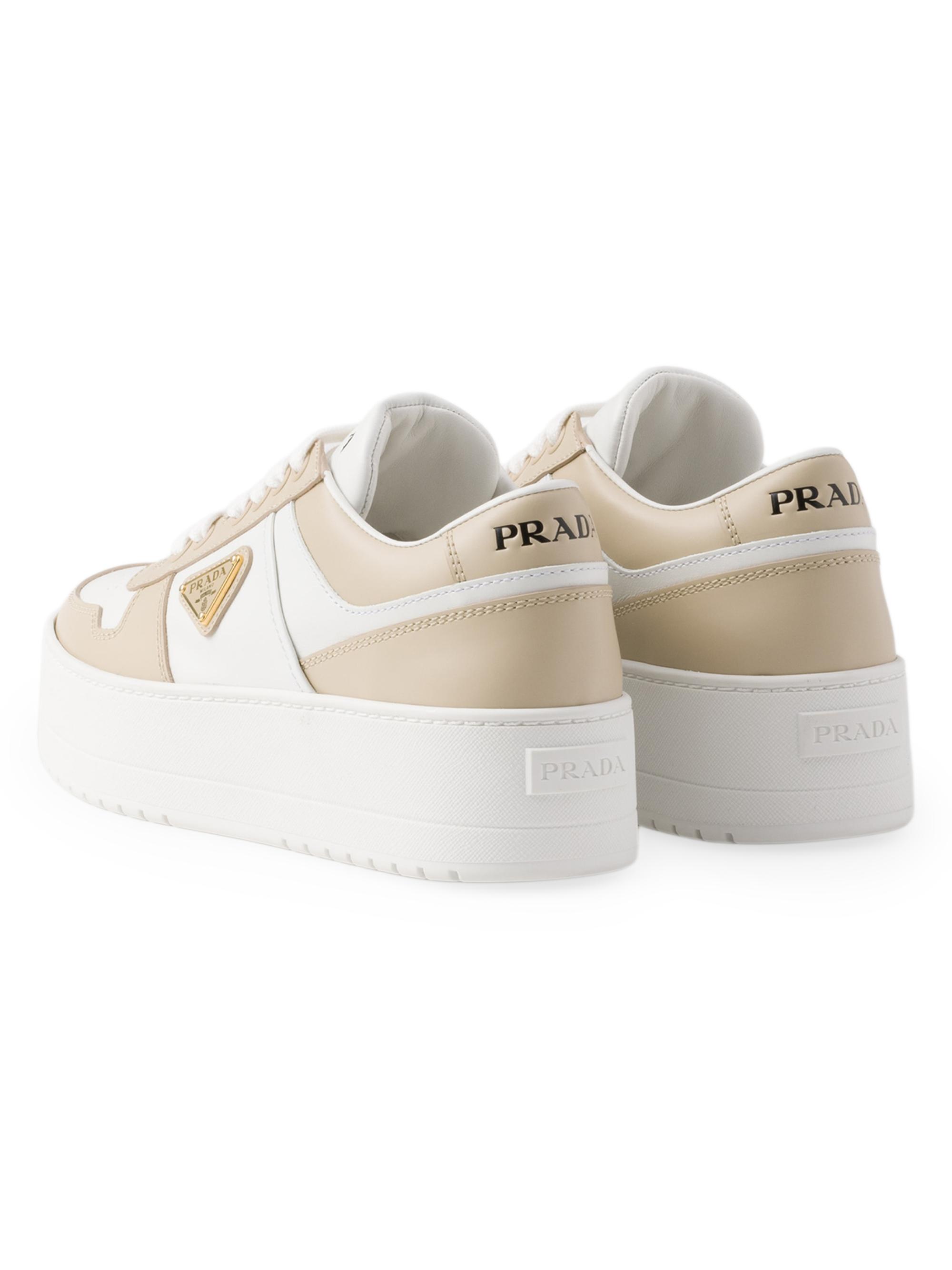 Prada Downtown Bold Leather Sneakers | Saks Fifth Avenue