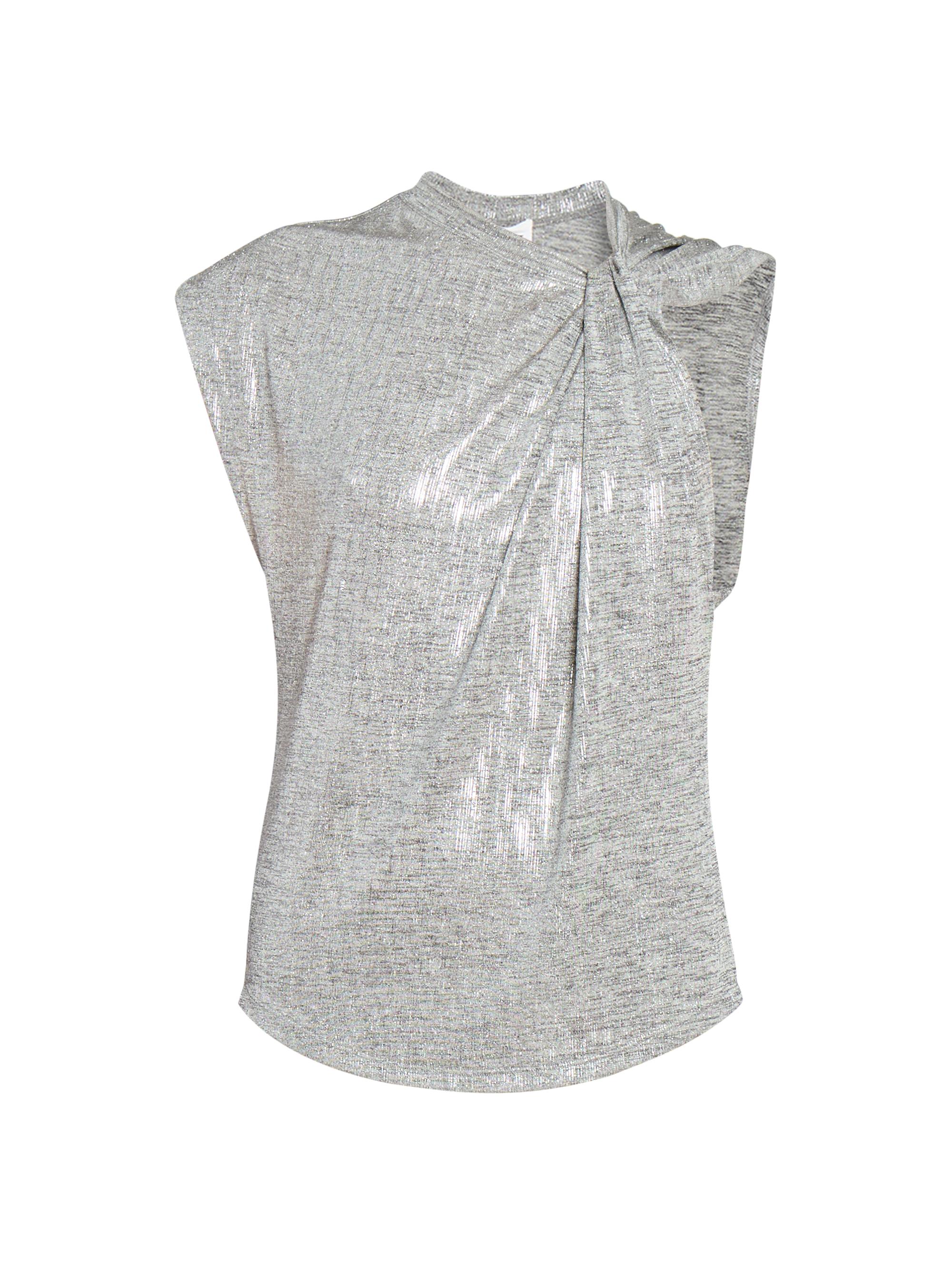 Isabel Marant Étoile Women's Naylor Metallic Twist Top - Grey Silver