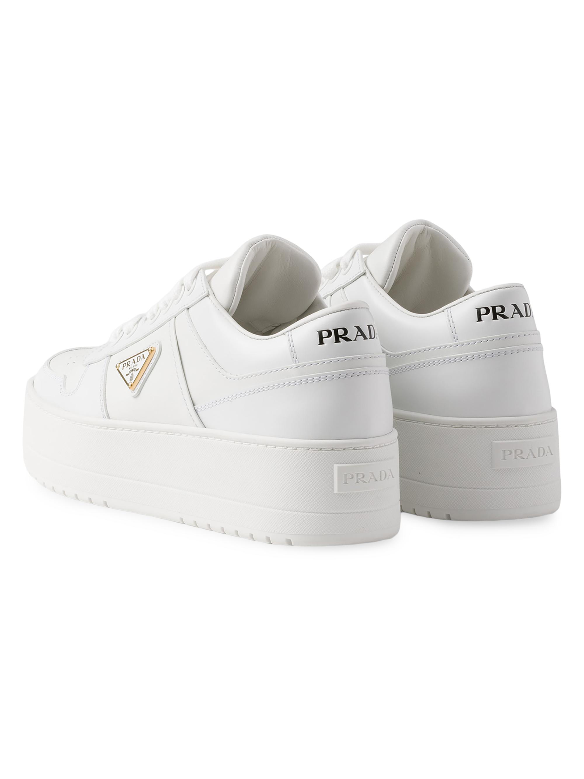 Prada Downtown Bold Leather Sneakers | Saks Fifth Avenue