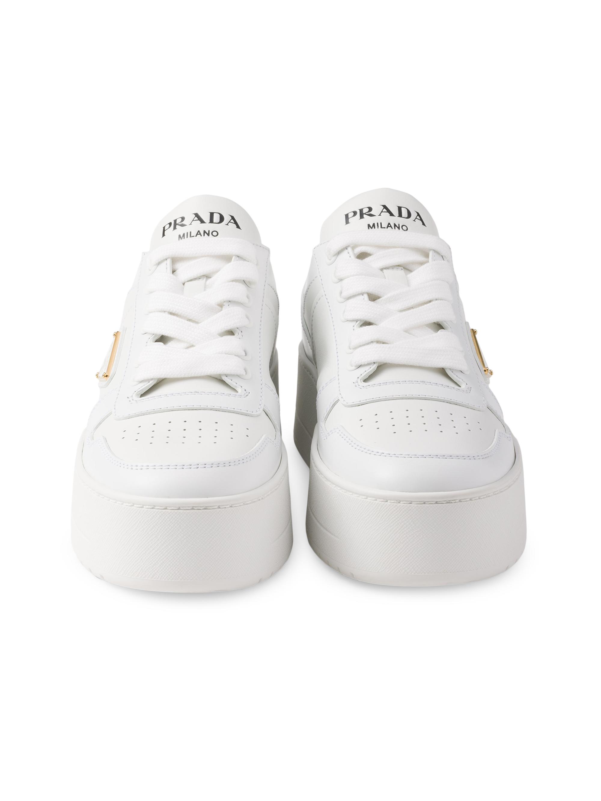 Prada Downtown Bold Leather Sneakers | Saks Fifth Avenue
