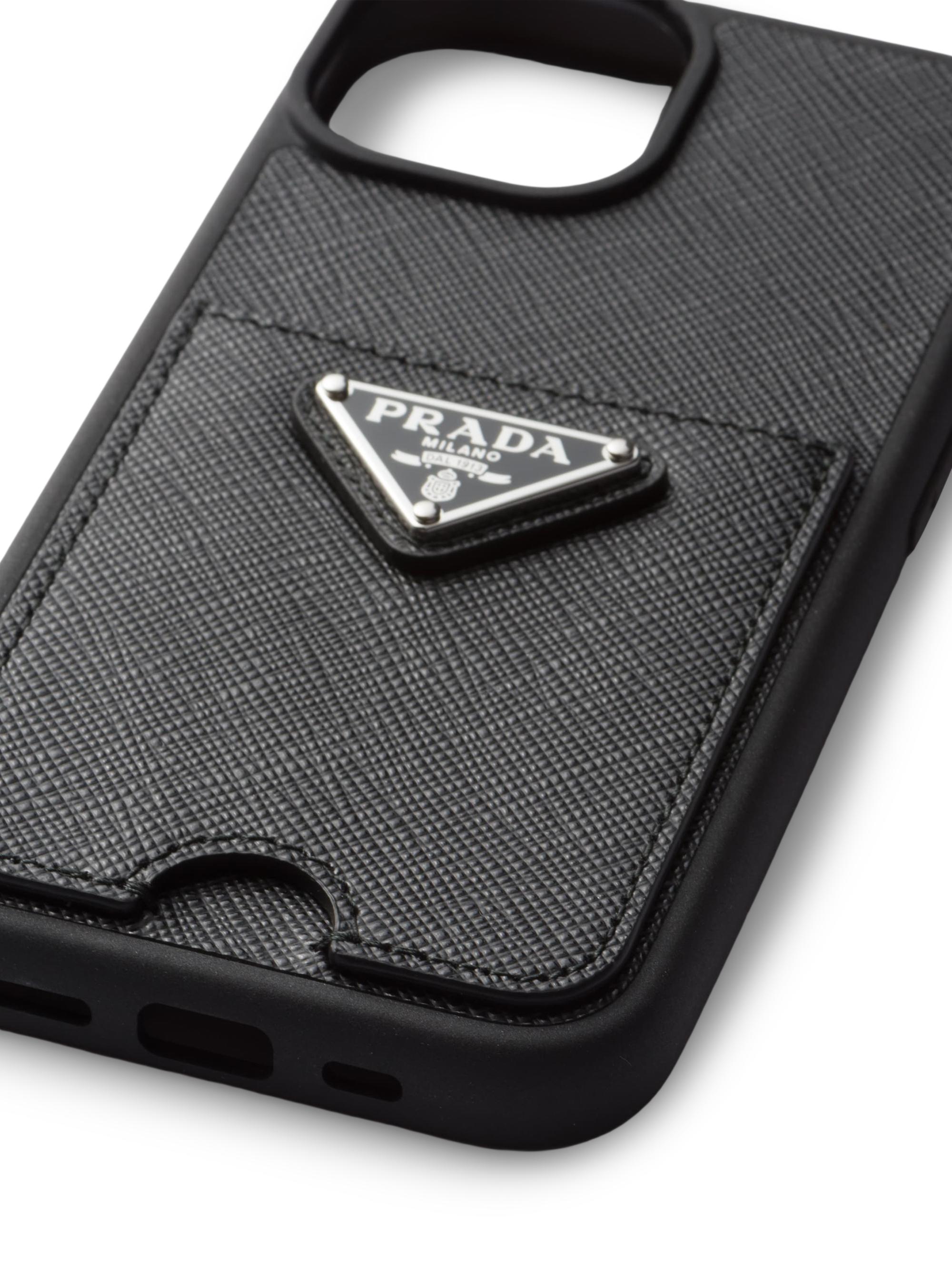 Prada Saffiano Leather Cover for iPhone 15 | Saks Fifth Avenue