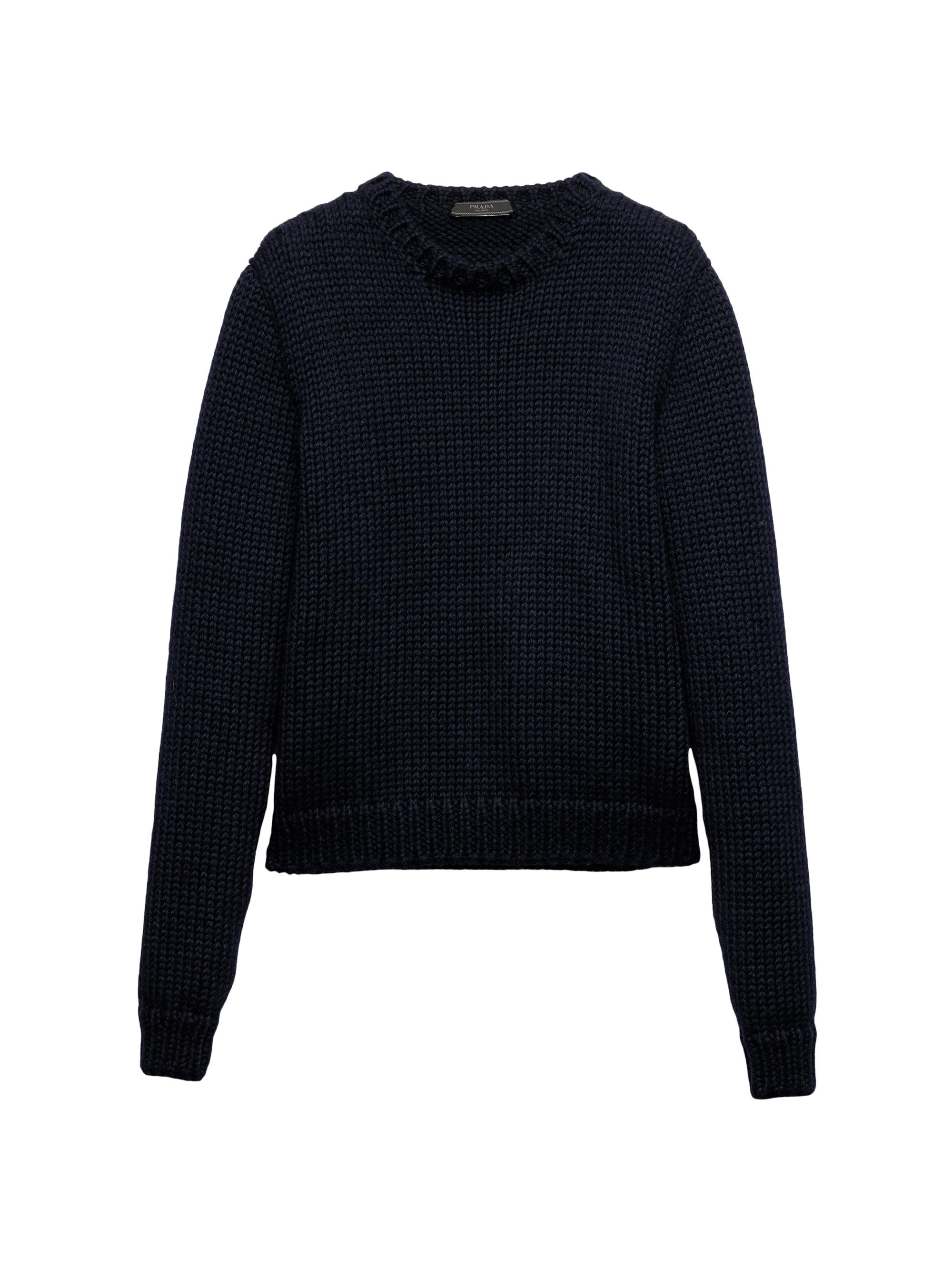 Prada Men's Wool Crew-Neck Sweater - Blue