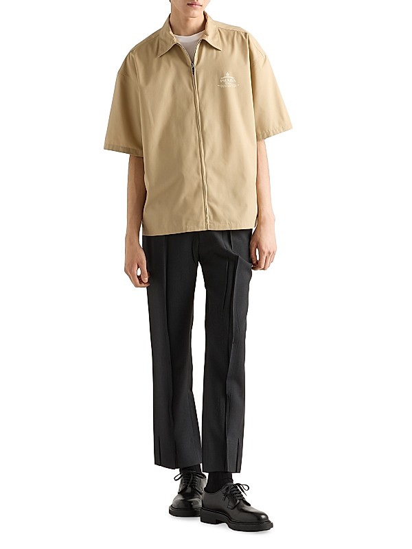 Shop Prada Short-Sleeved Technical Cotton Shirt | Saks Fifth Shop Prada Short-Sleeved Technical Cotton Shirt | Saks Fifth