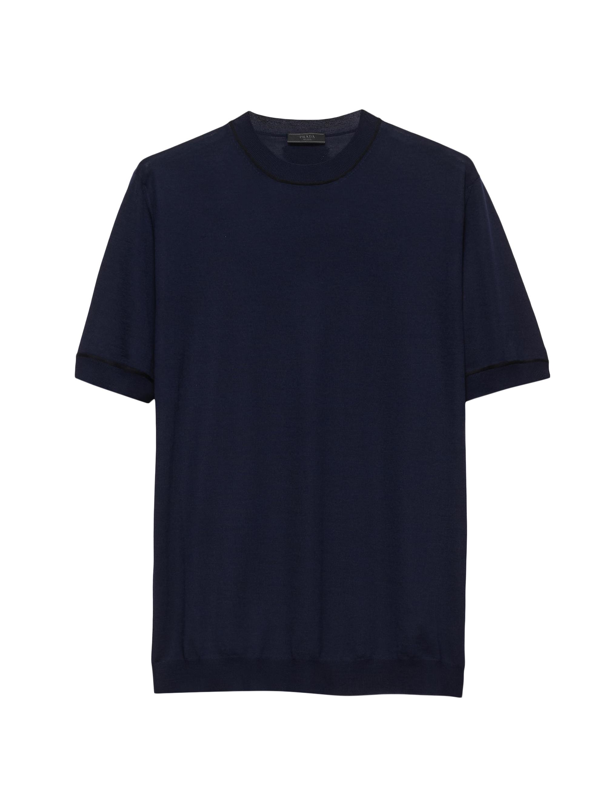 Prada Men's Wool Crew-Neck Sweater - Blue