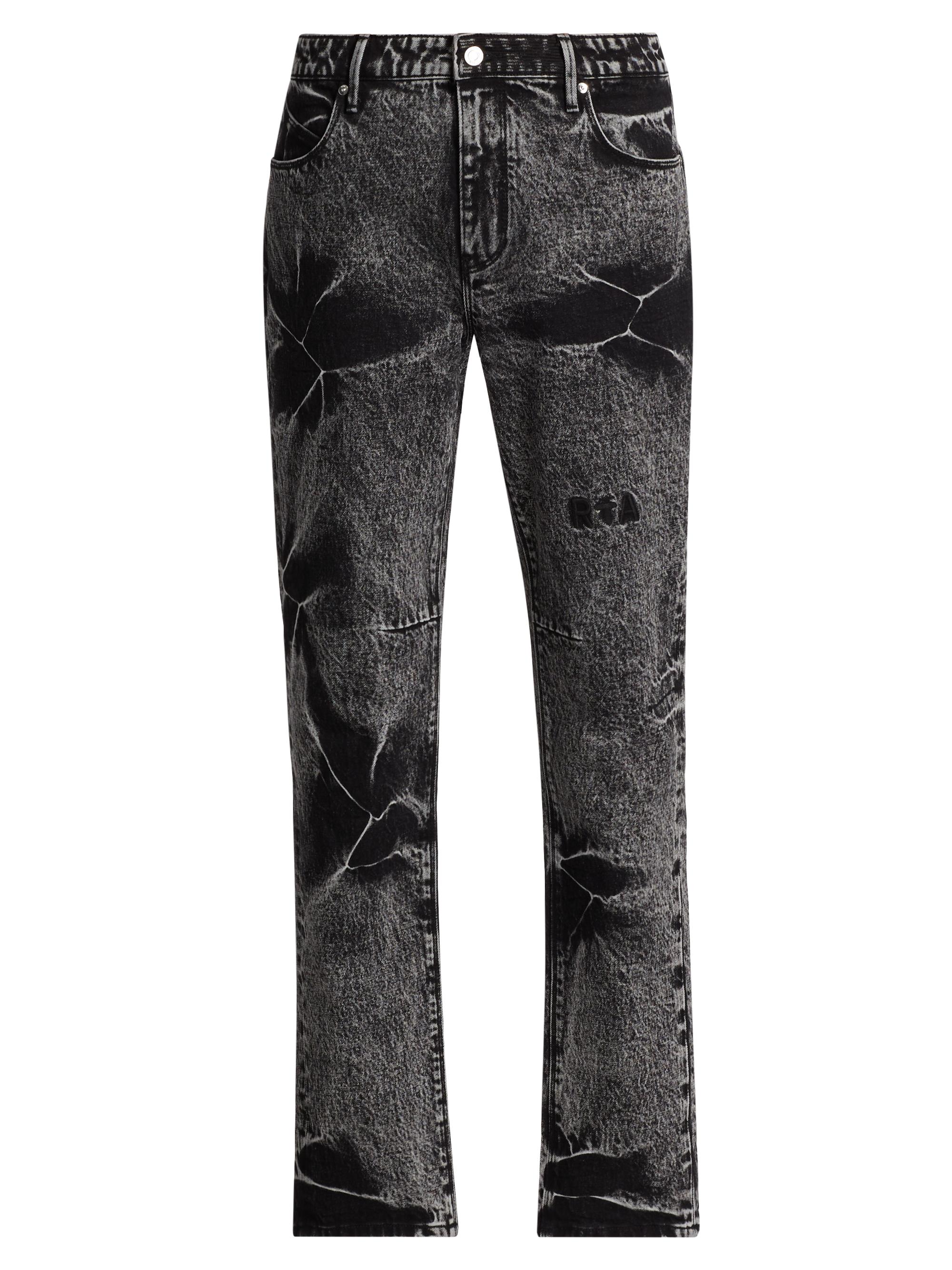 RTA Men's Bryant Flower Acid Wash Jeans - Flower Acid Wash