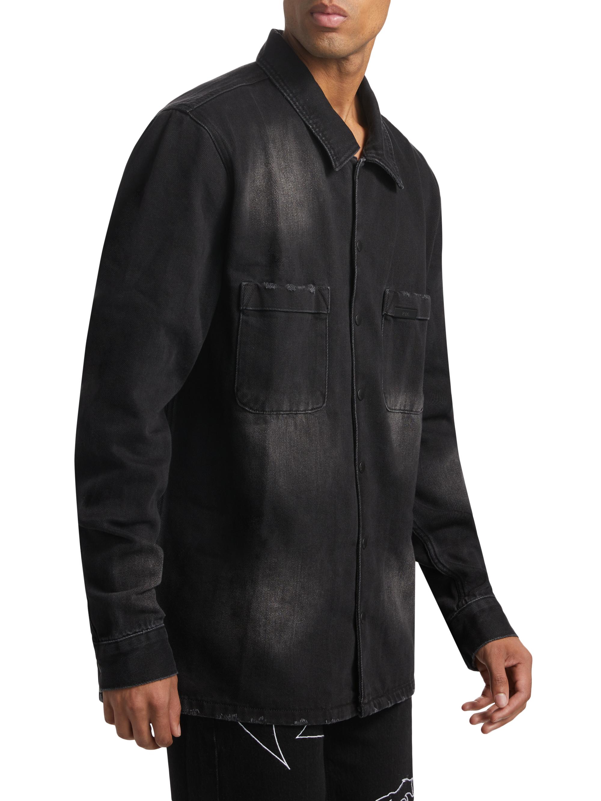 RTA Samson Faded Distressed Denim Jacket | Saks Fifth Avenue