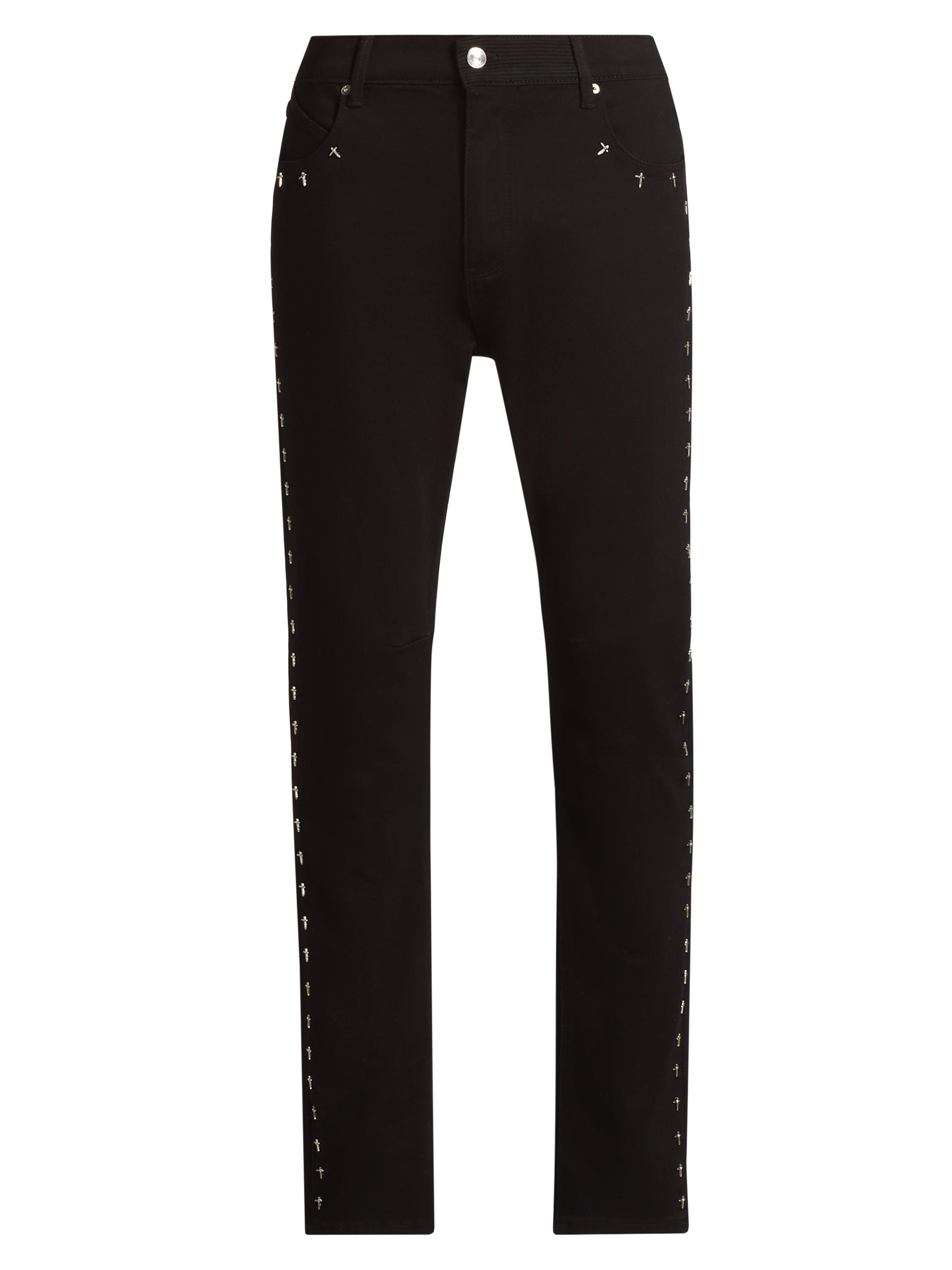 RTA Men's Bryant Cross Slim-Fit Jeans - Black Cross
