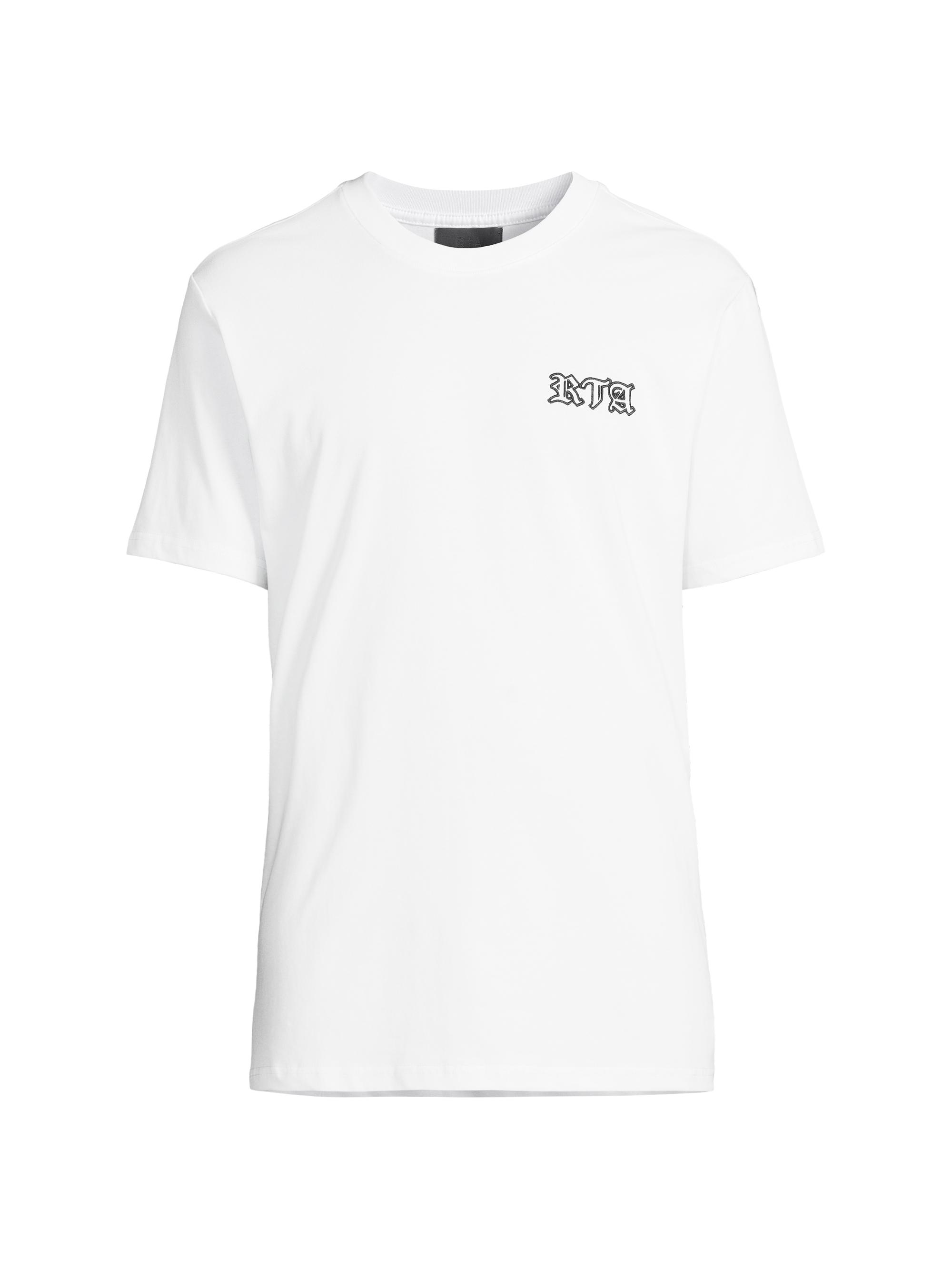 RTA Men's Liam Gothic Crewneck T-Shirt - White Gothic