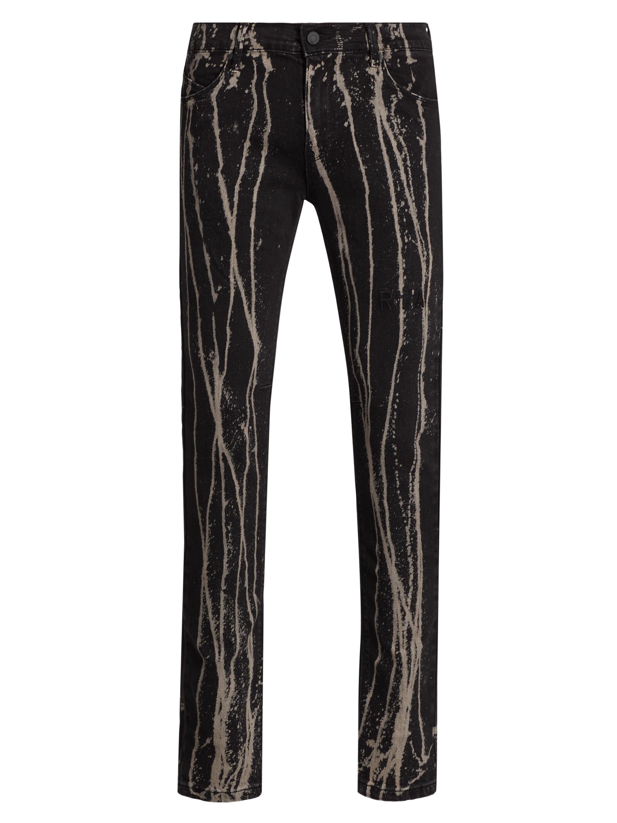 RTA Men's Clayton Faded Paint Skinny Jeans - Faded Black Paint