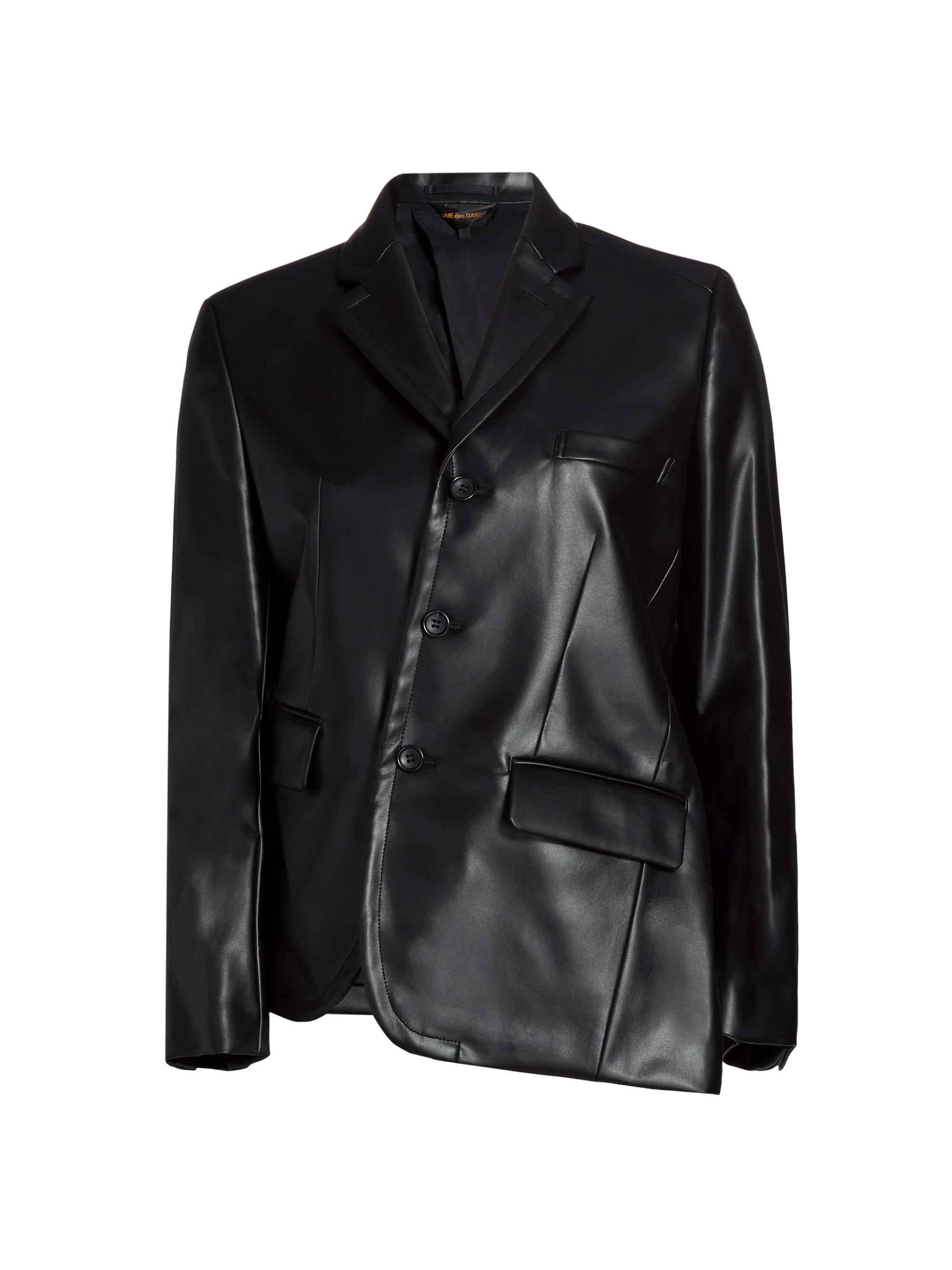 Comme des Garçons Faux Leather Asymmetrical Jacket | Saks Fifth Avenue