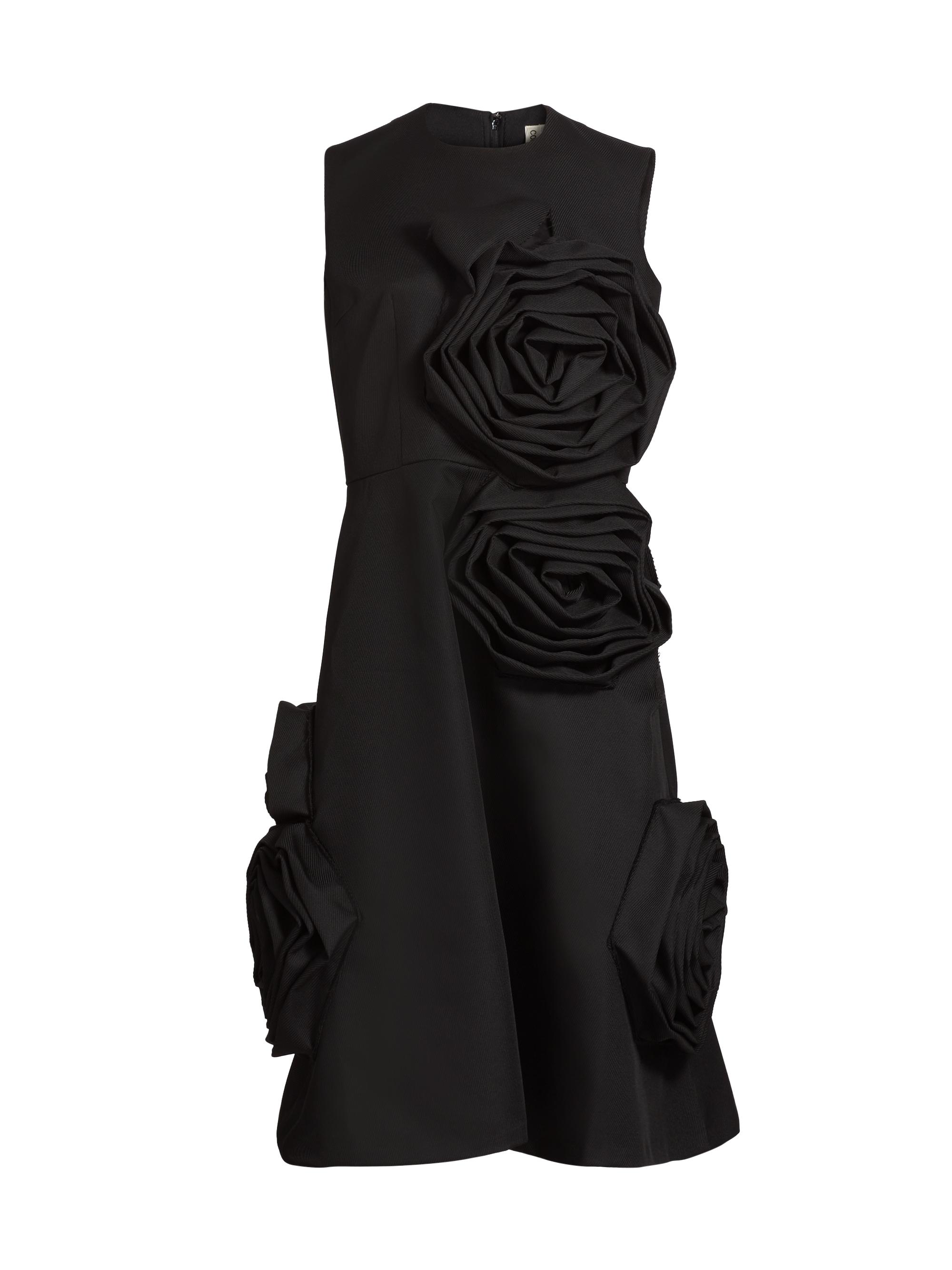 Comme des Garçons Women's Rosette Sleeveless Cocktail Dress - Black