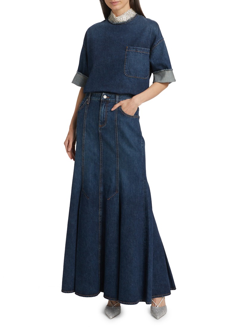 Shop TWP Ex T Crystal Collar Denim Top | Saks Fifth Avenue Shop TWP Ex T Crystal Collar Denim Top | Saks Fifth Avenue
