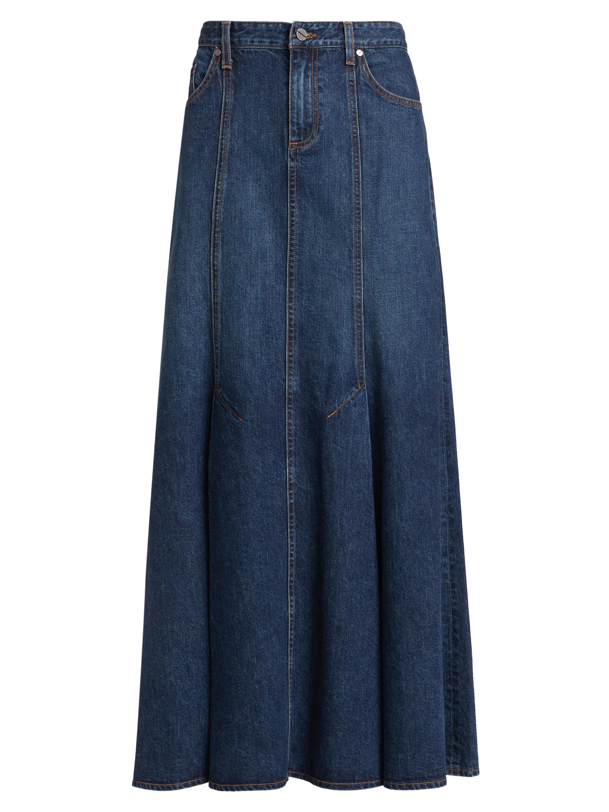 TWP Women's Harley Denim Maxi Skirt - Dark Wash