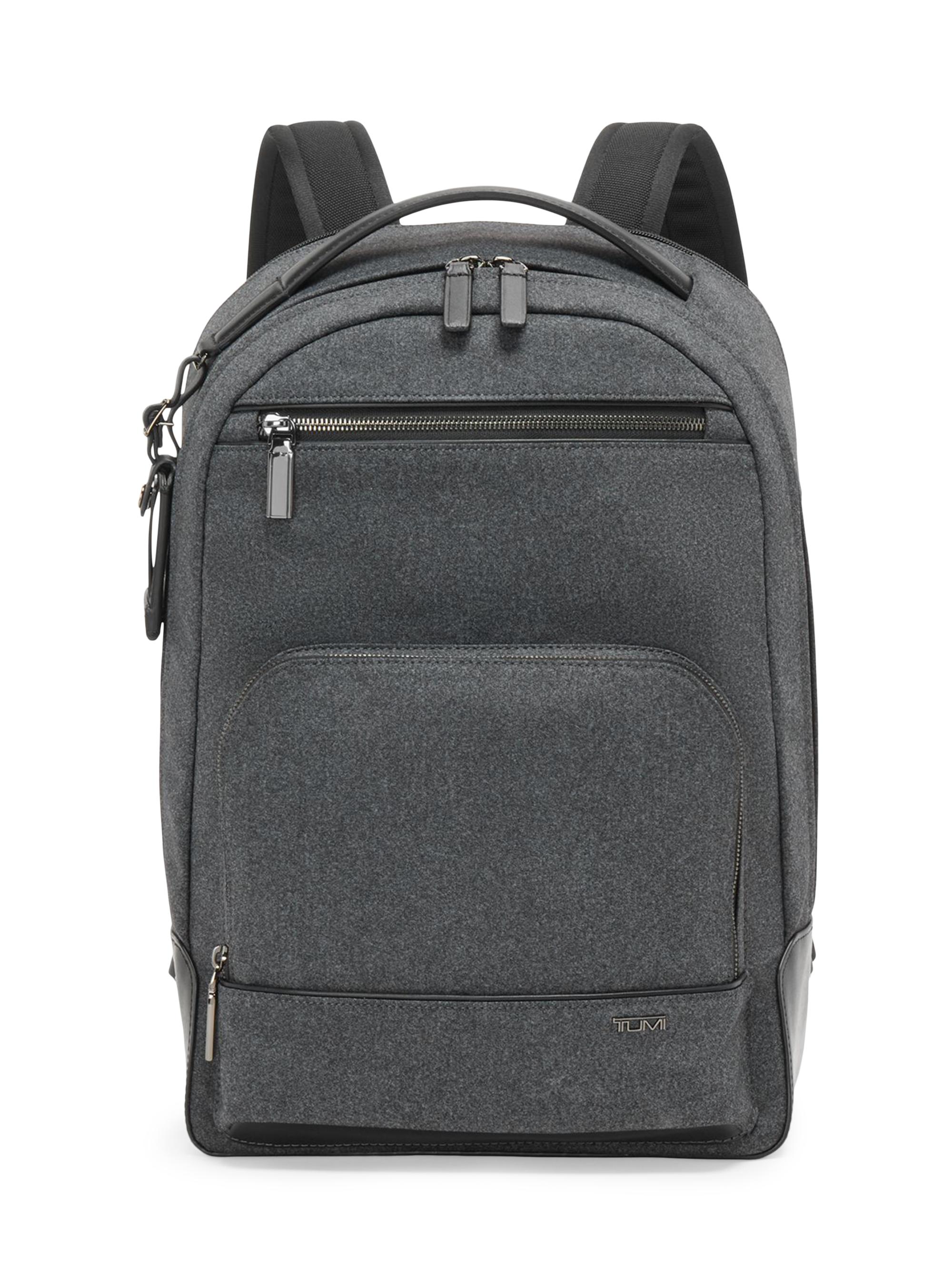 TUMI Men's Harrison Warren Nylon & Leather Backpack - Dark Charcoal
