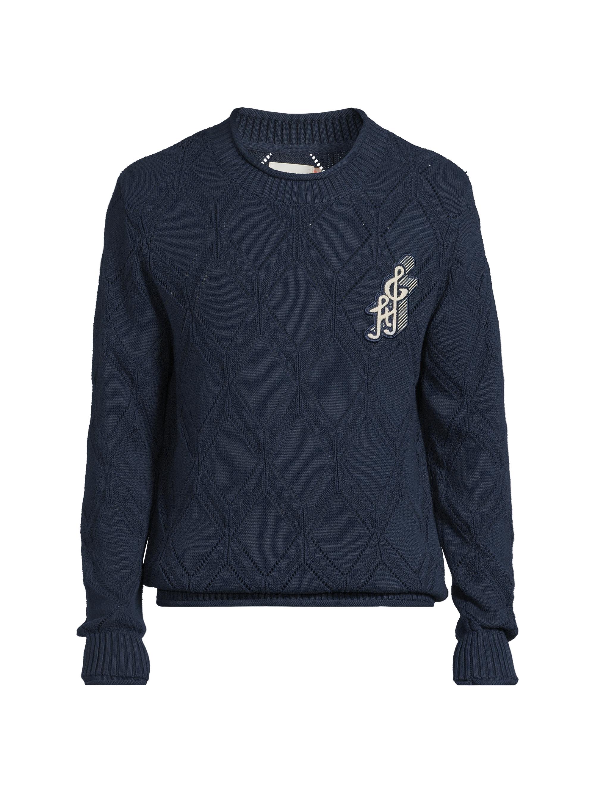 Honor The Gift Men's Sounds Of The Inner City Logo Cotton Knit Sweater - Navy