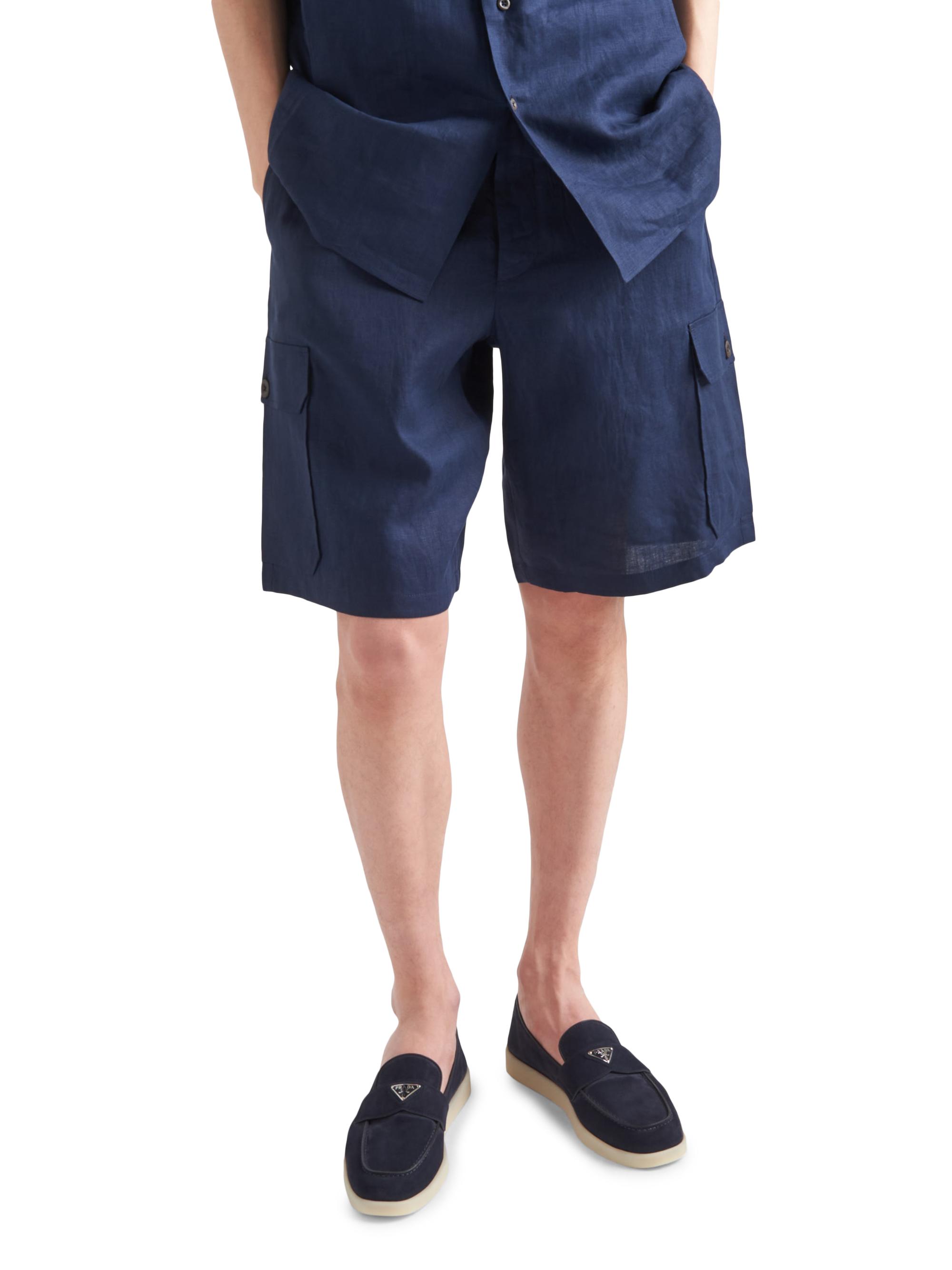 Prada Men's Suede Loafers - Blue | Thumbnail 2