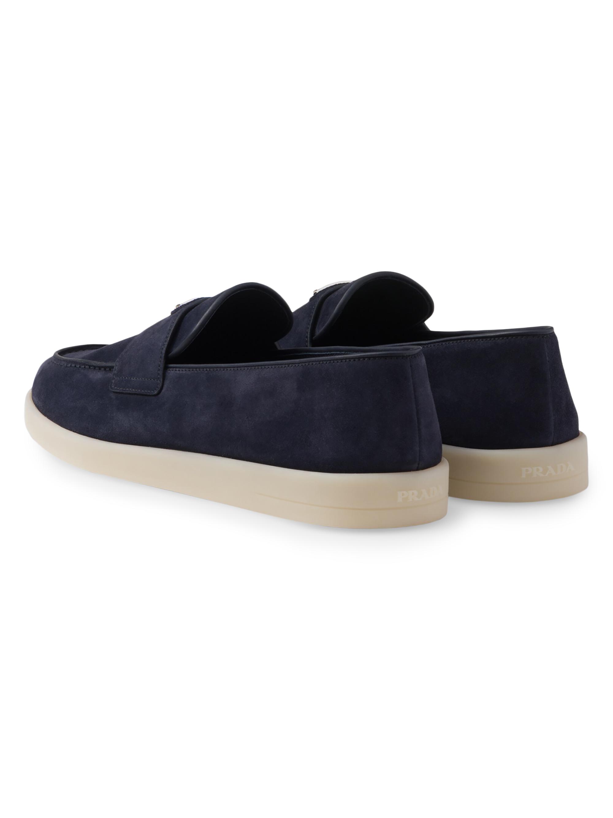 Prada Men's Suede Loafers - Blue | Thumbnail 4