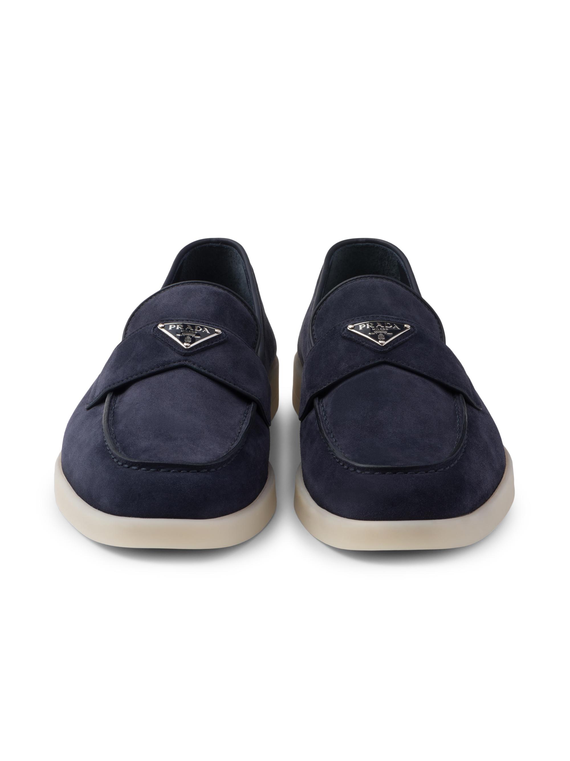 Prada Men's Suede Loafers - Blue | Thumbnail 5