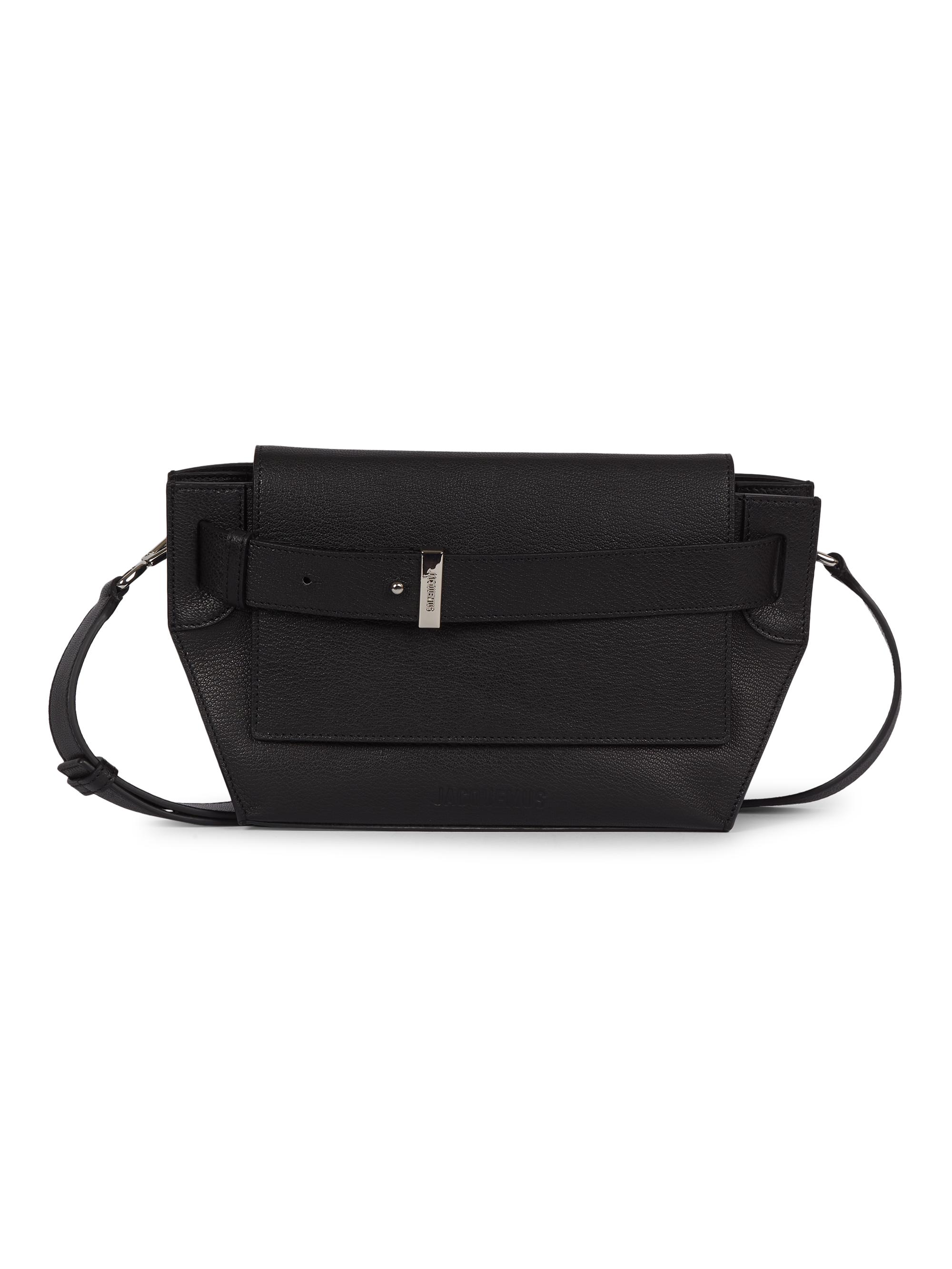 Jacquemus Men's Le Messenger Capri Leather Bag - Black