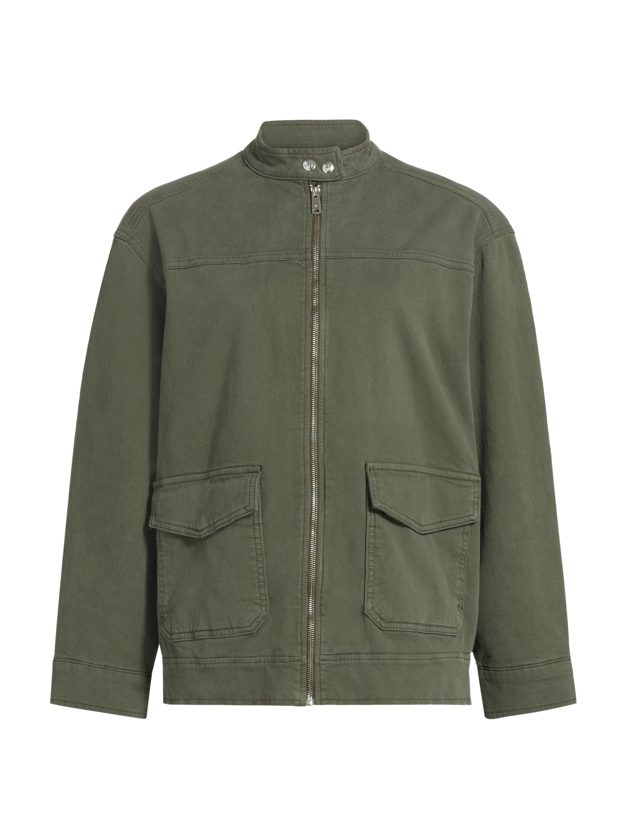 Anine Bing Women's Henry Stretch-Cotton Jacket - Army Green
