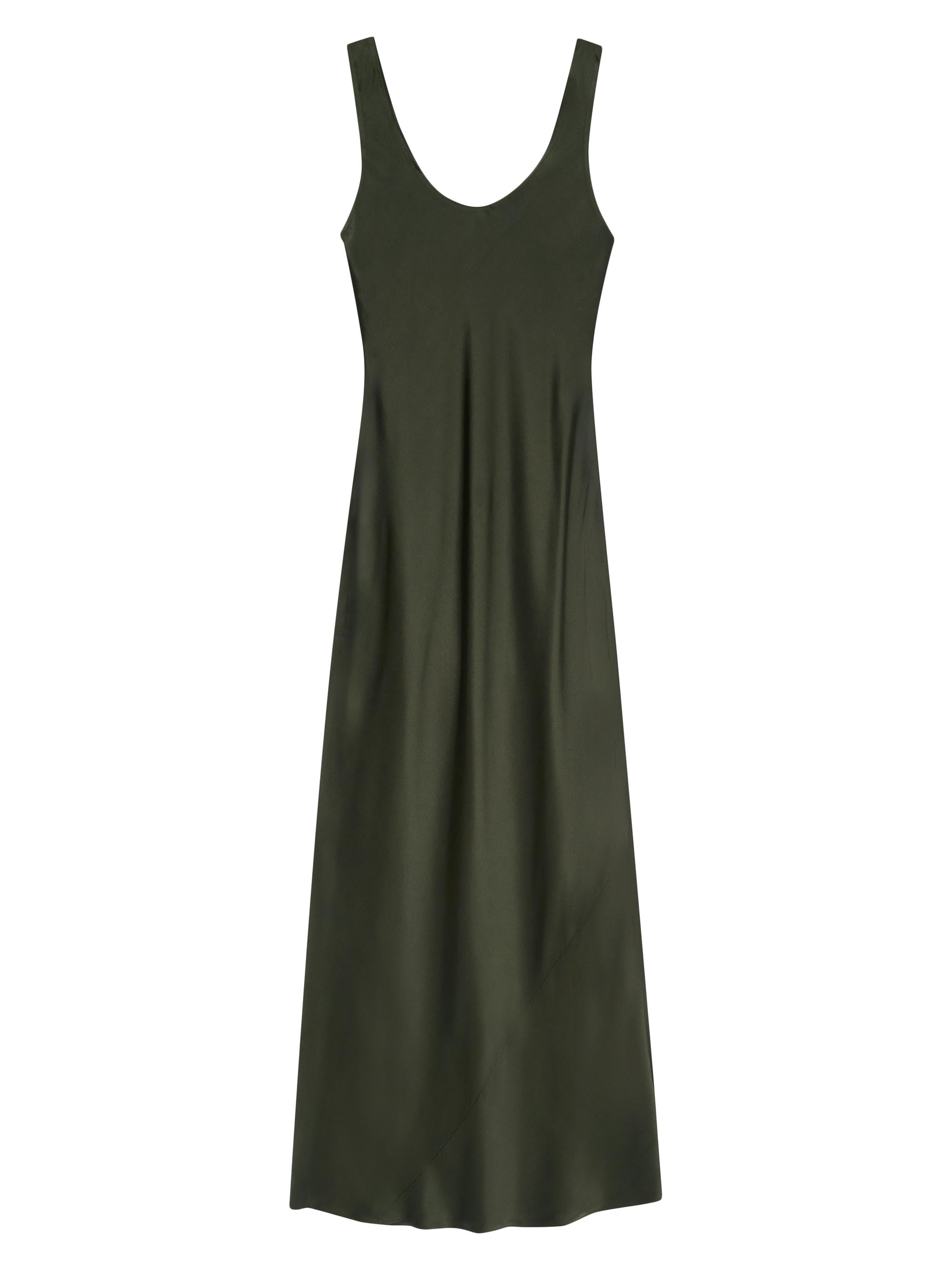 Anine Bing Women's Camille Silk Maxi Dress - Dark Olive