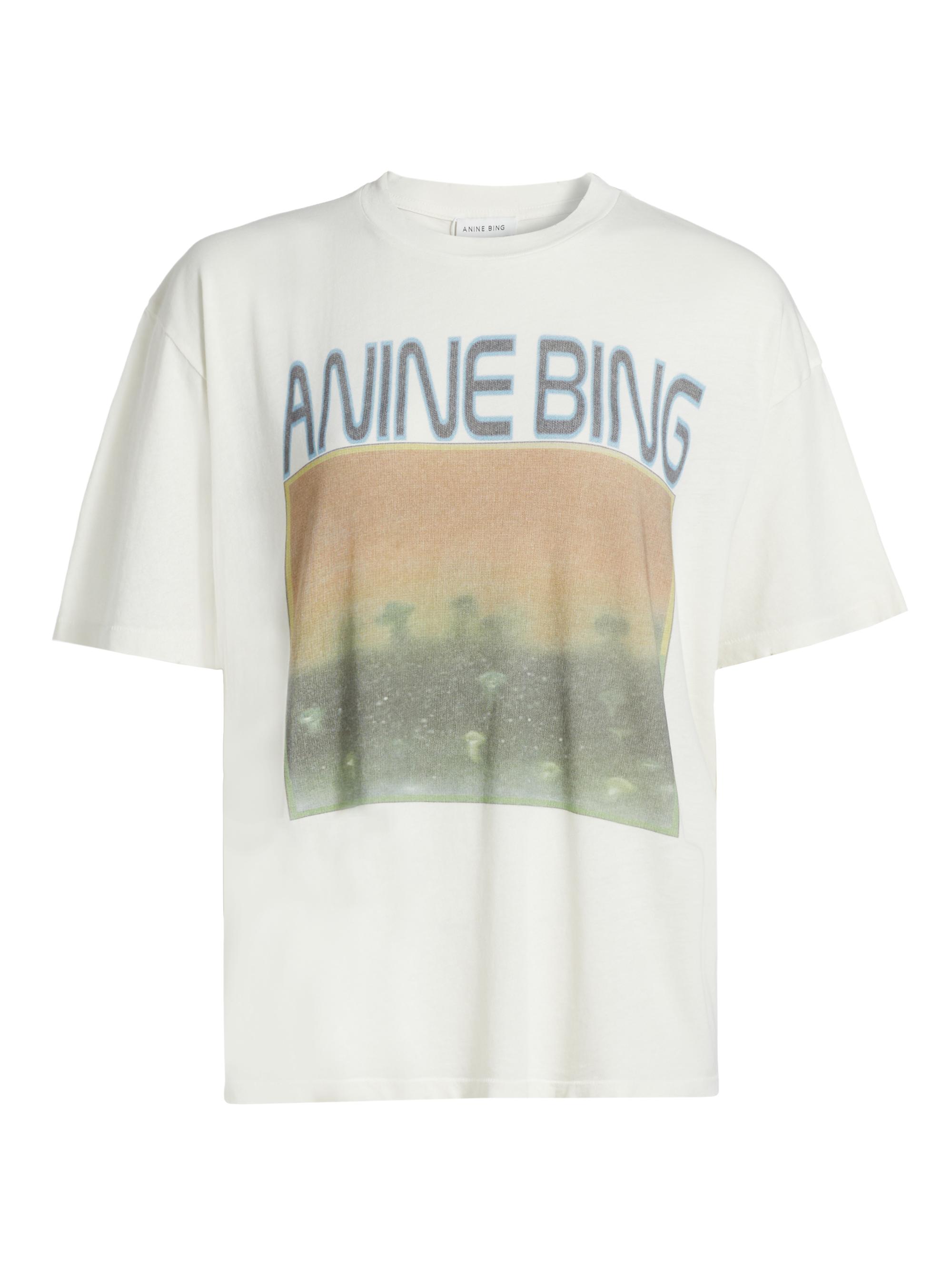 Anine Bing Women's Cade Graphic Cotton T-Shirt - Off White
