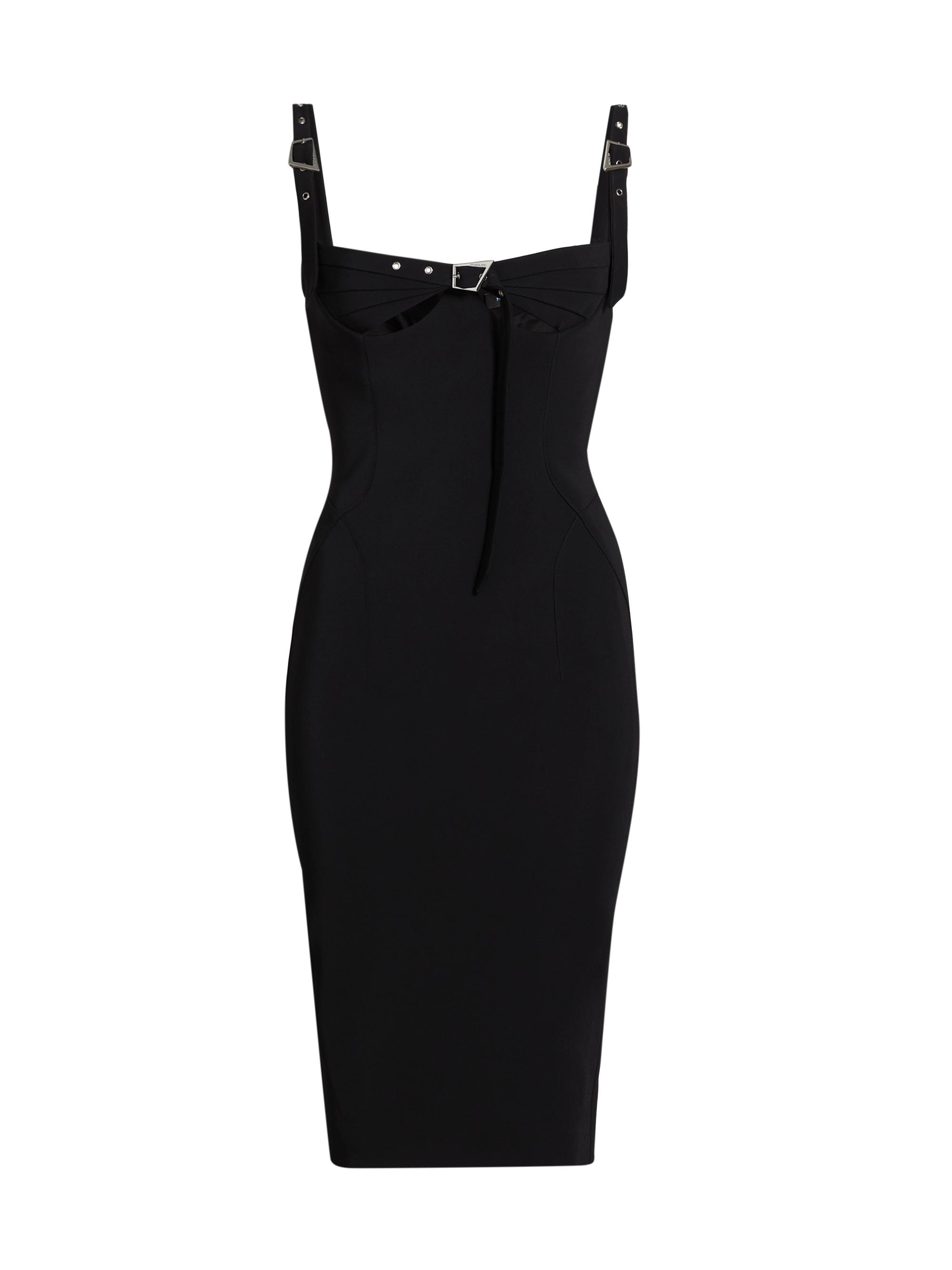 Mugler Women's Bustier Cut-Out Sheath Dress - Black