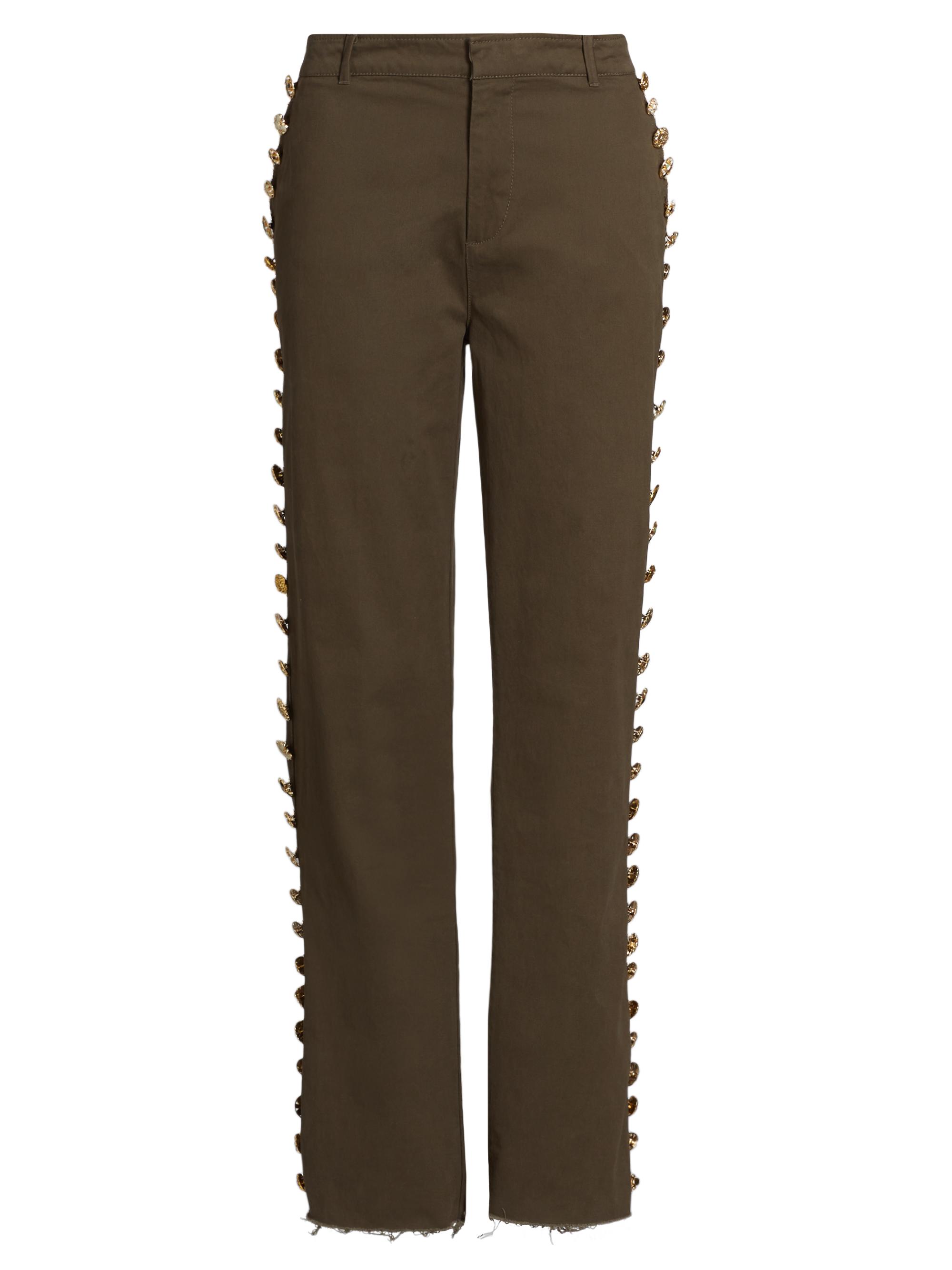Libertine Women's Button Luxe Stretch Chinos - Dark Olive