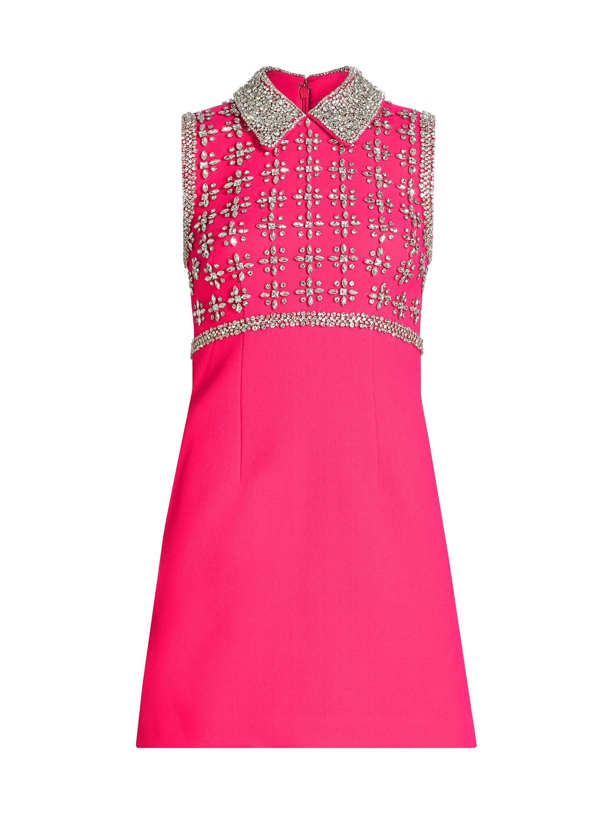 Rebecca Vallance Women's Rina Diamanté Minidress - Raspberry