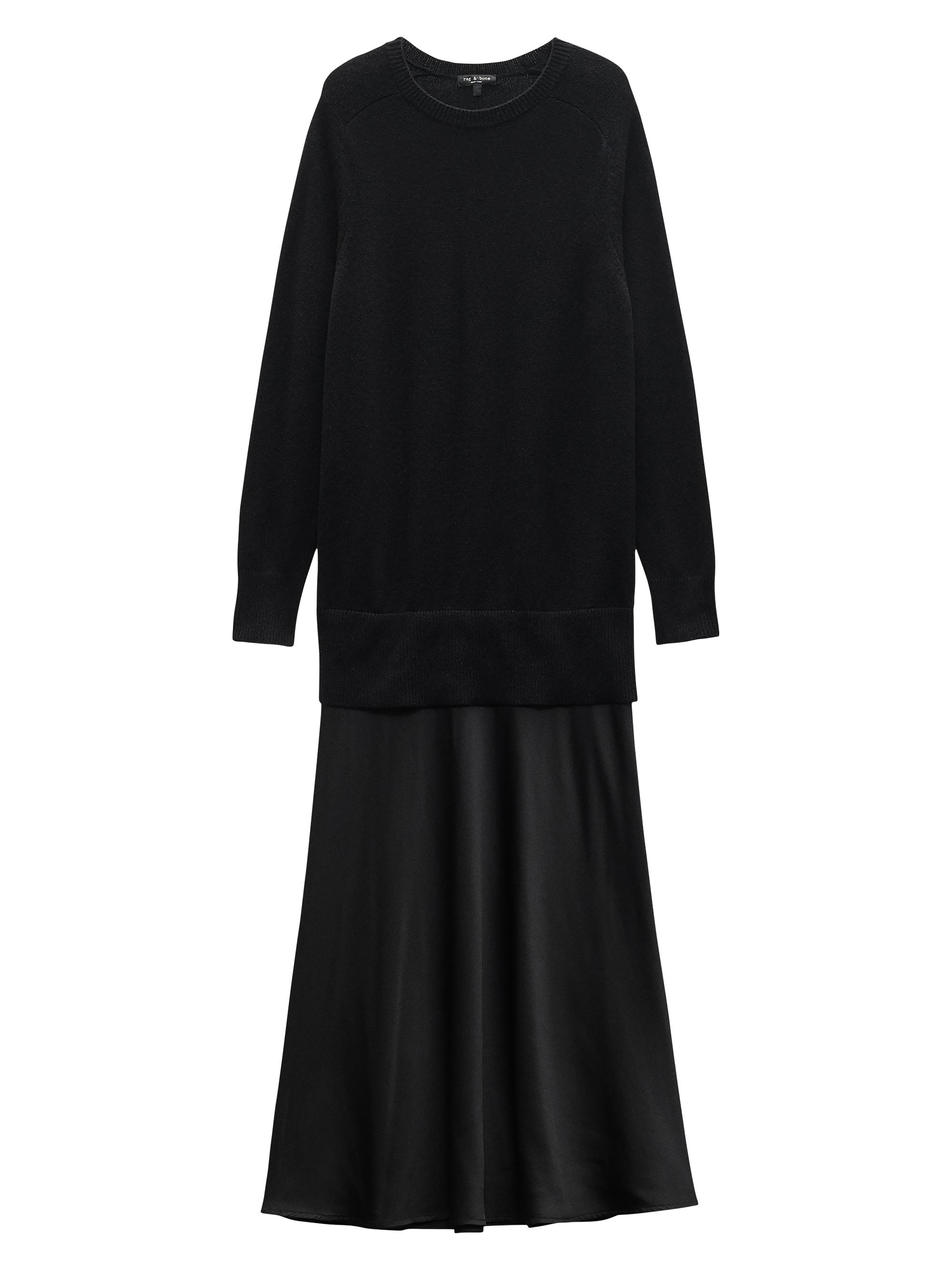 rag & bone Women's Millie Wool-Blend Crewneck Sweaterdress - Black