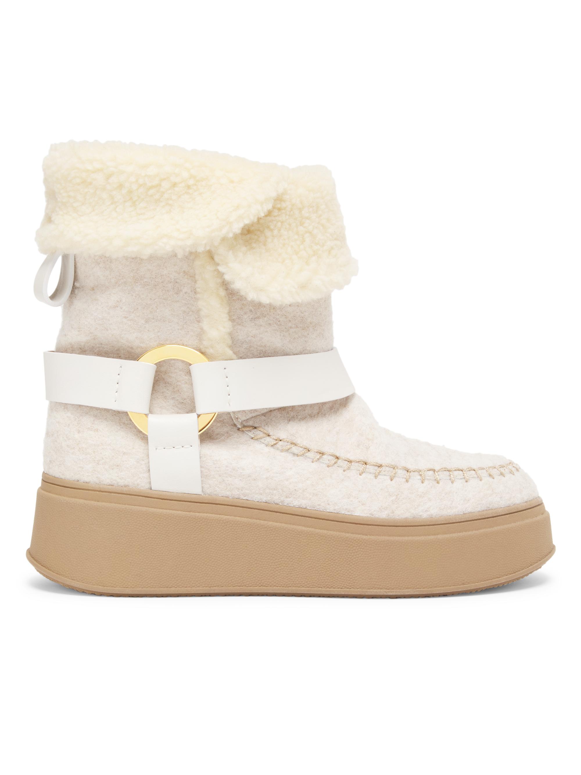 Odissì Women's Suki Faux-Fur Ankle Boots - White