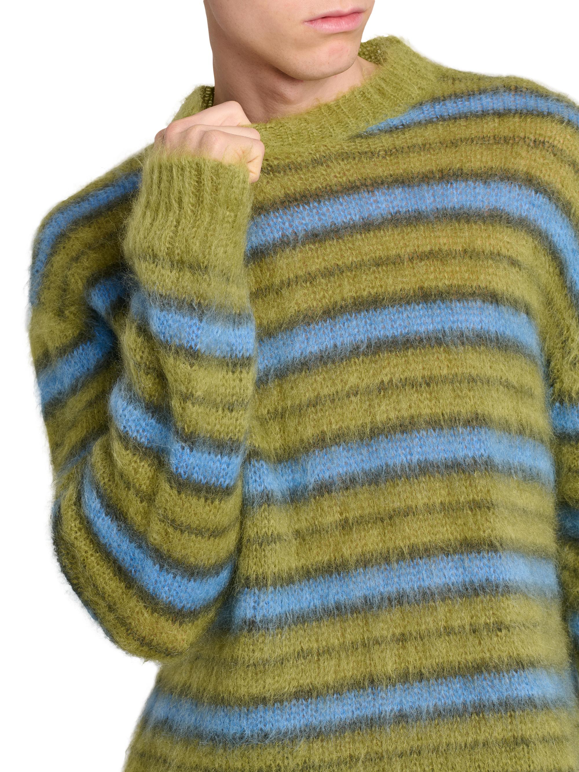 MARNI FUZZY WUZZY BRUSHED ニット　SWETER Marni Fuzzy Wuzzy Brushed Stripe Sweater | Saks Fifth Avenue