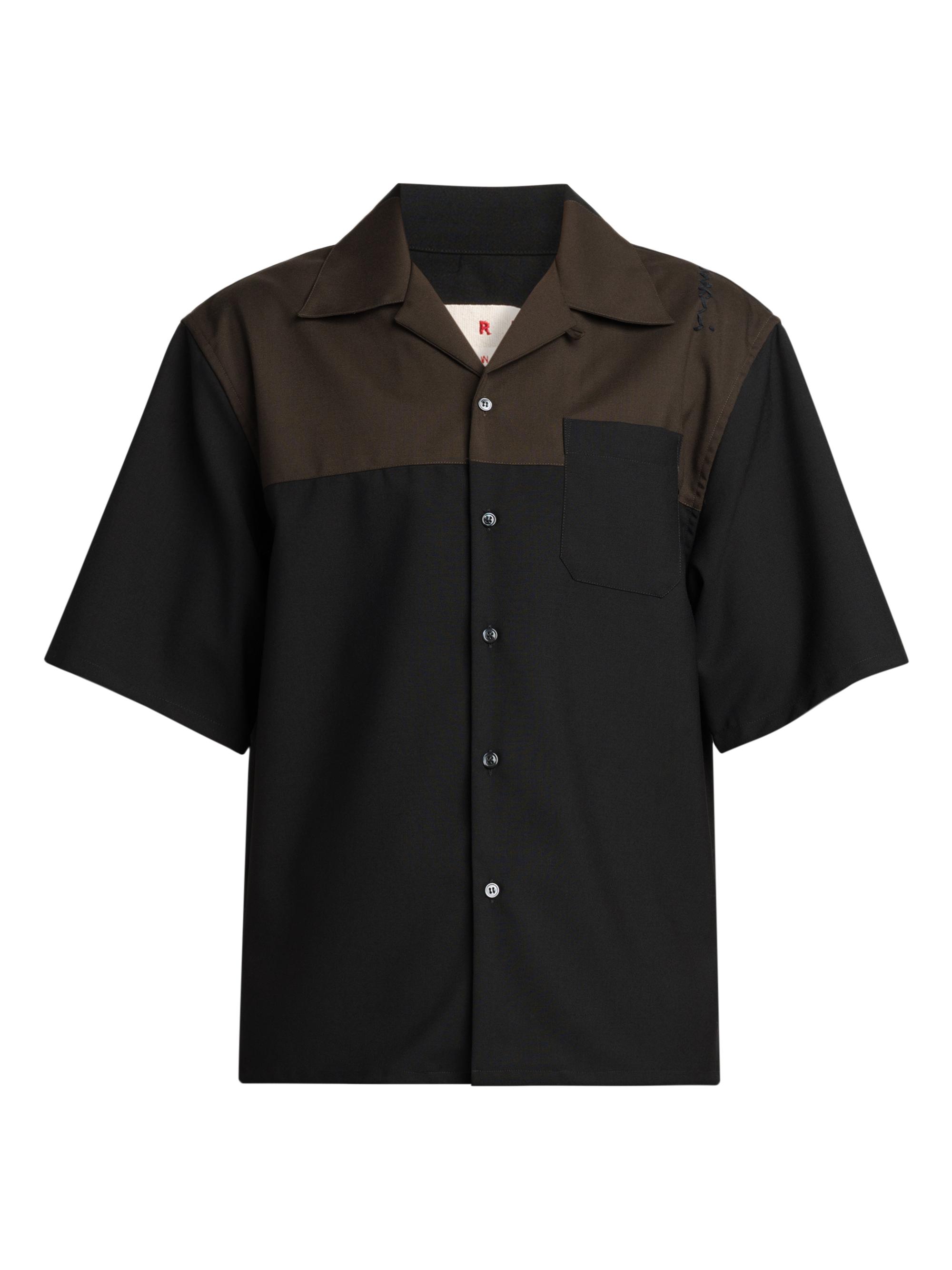 Marni Men's Tropical Wool Bowler Shirt - Black