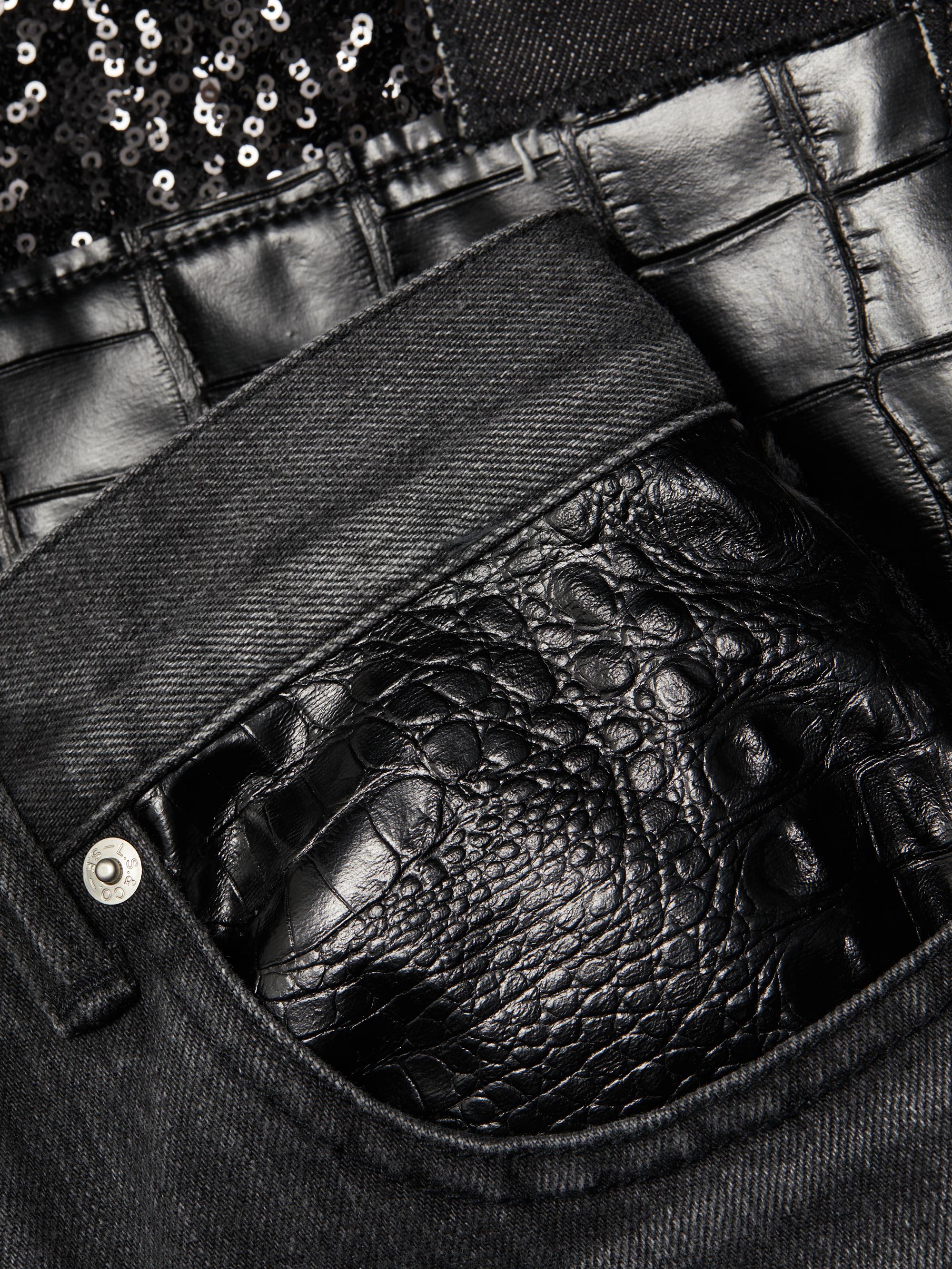 Junya Watanabe Patchwork Cropped Jeans | Saks Fifth Avenue