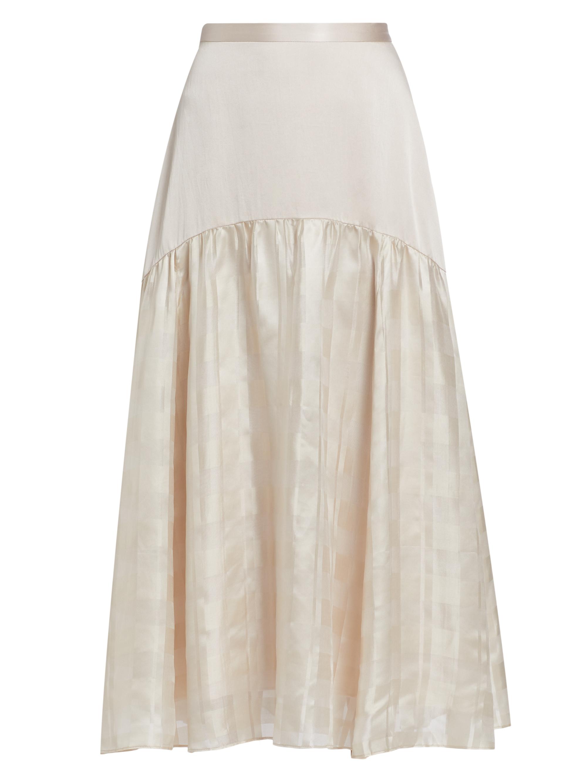 Cami NYC Women's Roxana Checkered Silk Skirt - Oat