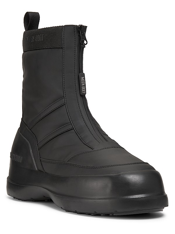 Shop Moon Boot Luna Zip-Front Mid-Top Boots | Saks Fifth Avenue Shop Moon Boot Luna Zip-Front Mid-Top Boots | Saks Fifth Avenue