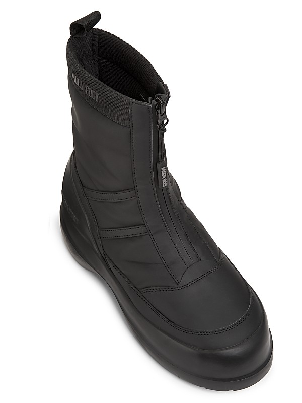 Shop Moon Boot Luna Zip-Front Mid-Top Boots | Saks Fifth Avenue Shop Moon Boot Luna Zip-Front Mid-Top Boots | Saks Fifth Avenue