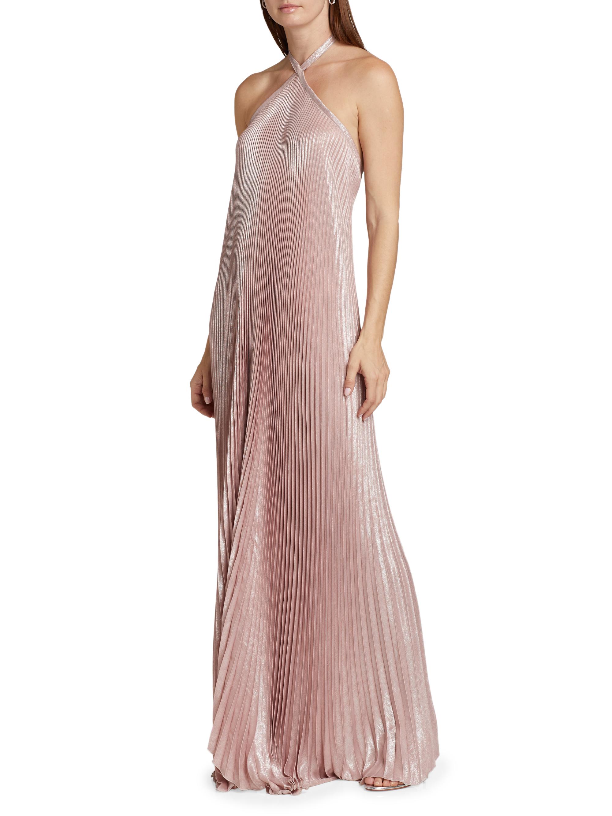 l'idee gala deep-v pleated a-line maxi dress Gala Gown - Libertie  L'IDE