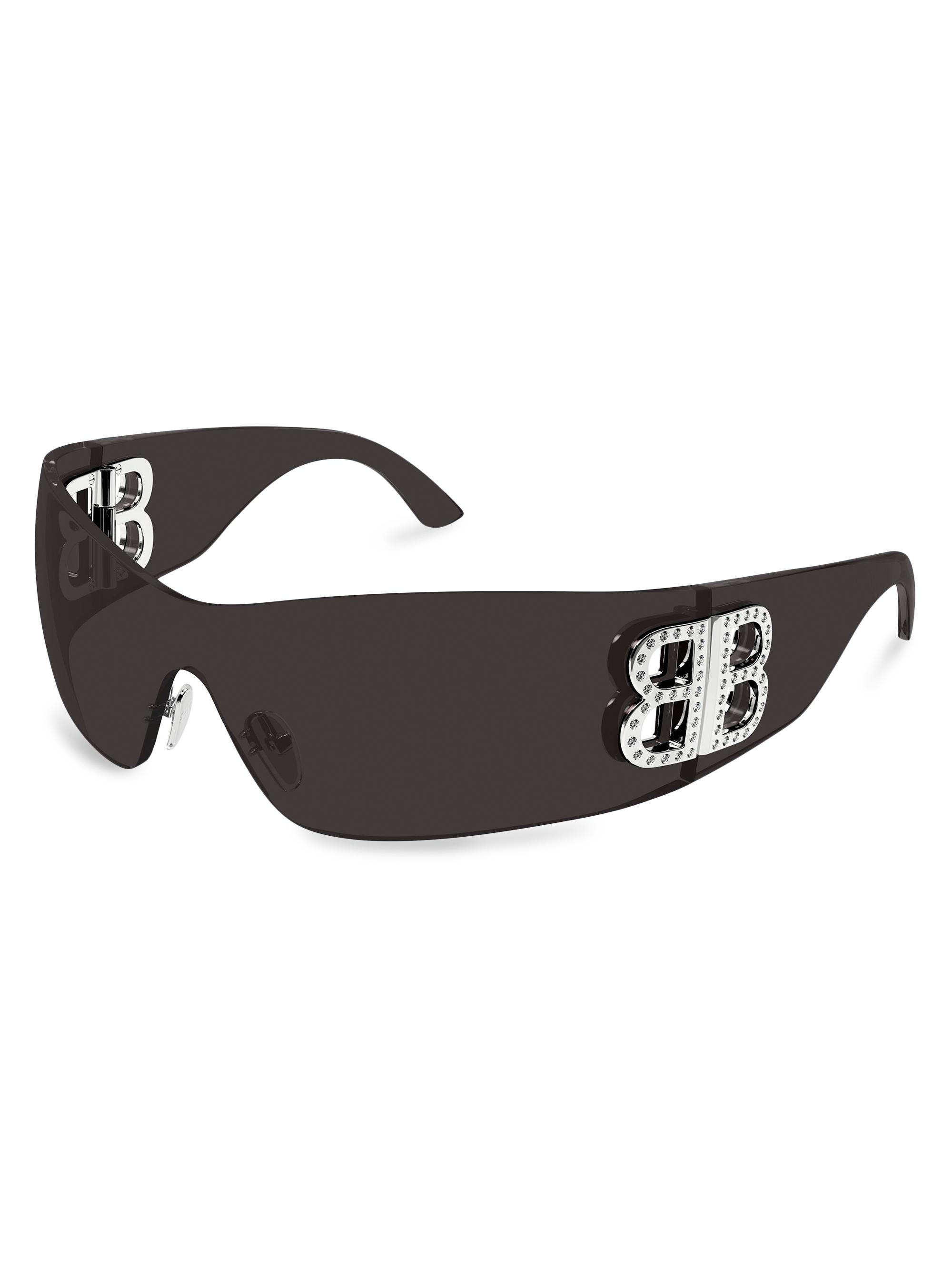 Balenciaga Women's Bossy 99MM Mask Sunglasses - Grey Black