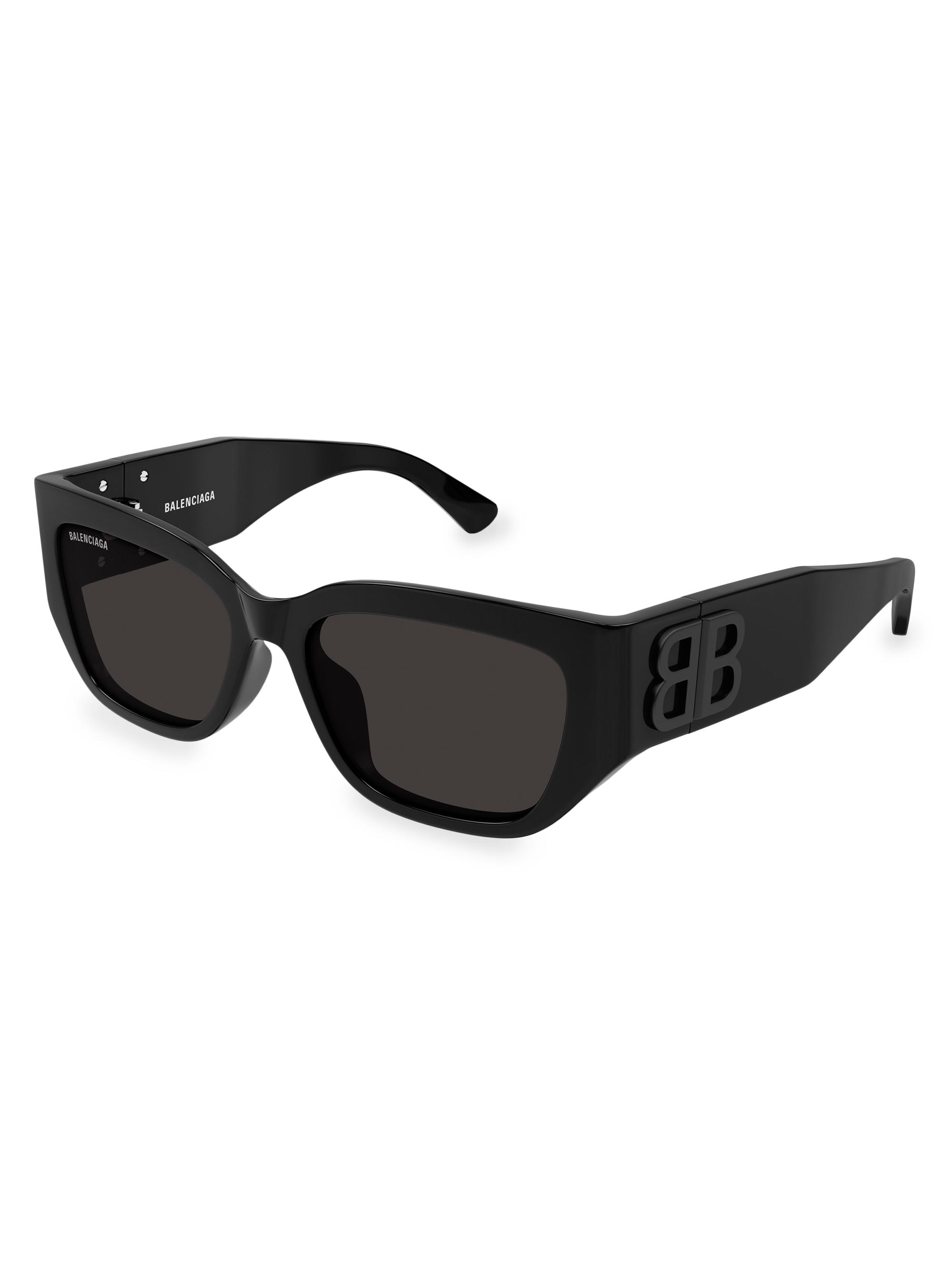 小物 BALENCIAGA sunglasses Balenciaga Women's Max Sunglasses, Black-Black-Grey, One